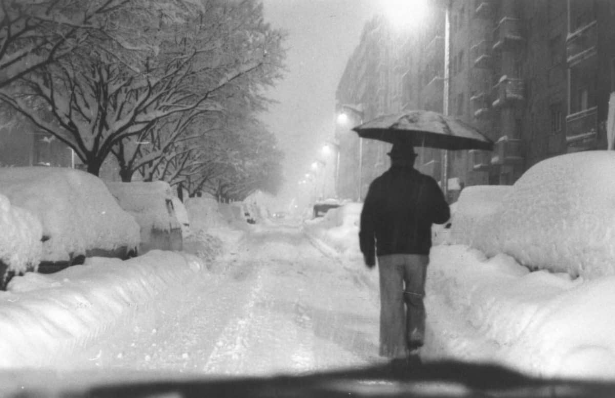 milano 1985 - La grande neve del febbraio 1985 in Lombardia. Foto di Milano
