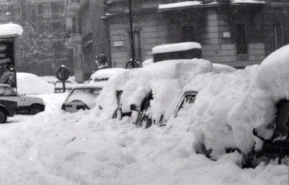 origin - La grande neve del febbraio 1985 in Lombardia. Foto di Milano
