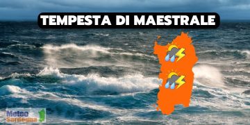 meteo sardegna con tempesta di maestrale 360x180 - Sardegna, meteo con temperature quasi estive nei prossimi giorni