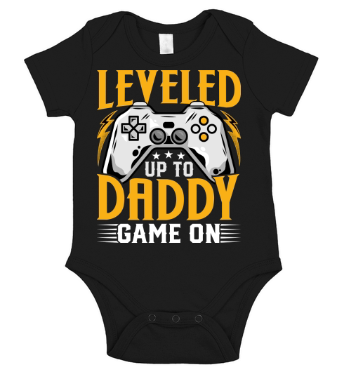 levelled gamer dad Artboard 1 Short Sleeve Baby One-Piece