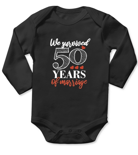 50th Anniversary 50th Wedding Anniversary Long Sleeve Baby One-Piece