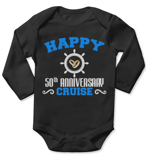 50th Anniversary T-Shirt For Cruise Lover. Gift For Couple. Long Sleeve Baby One-Piece