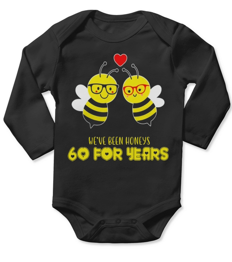 Cute Gift For 60th Wedding Anniversary. Couple Shirt. Long Sleeve Baby One-Piece