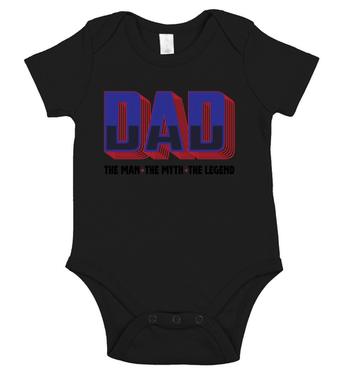 Dad The Man The Myth The Legend Short Sleeve Baby One-Piece