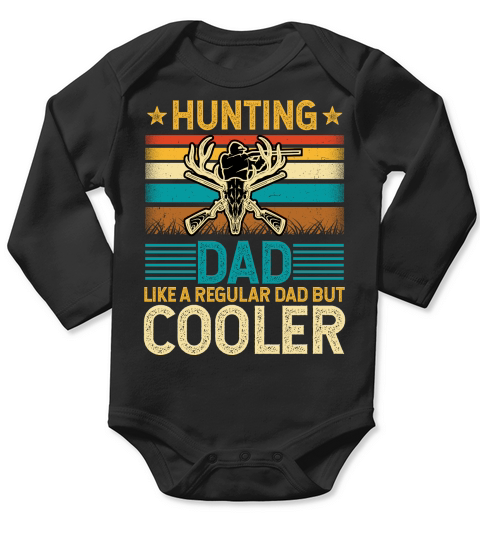 HUNTING DAD COOLER Artboard 1 Long Sleeve Baby One-Piece