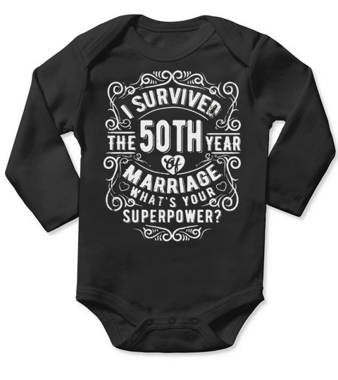 Anniversary Gift 50th - 50 years Wedding Marriage T-Shirt Long Sleeve Baby One-Piece