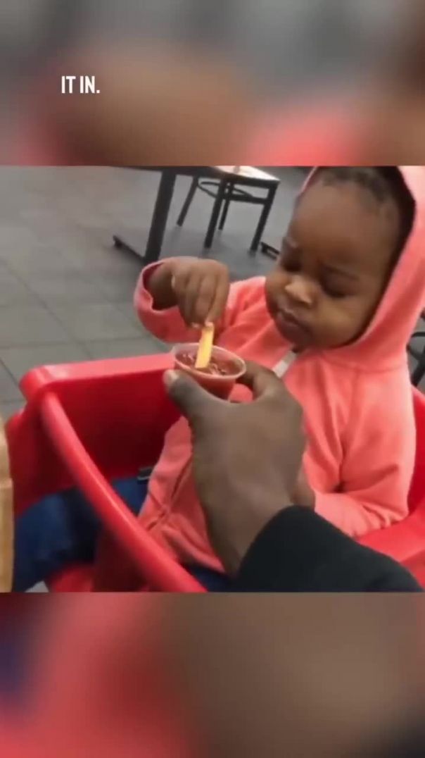Kid Tries Ketchup & French Fries - 1st Time