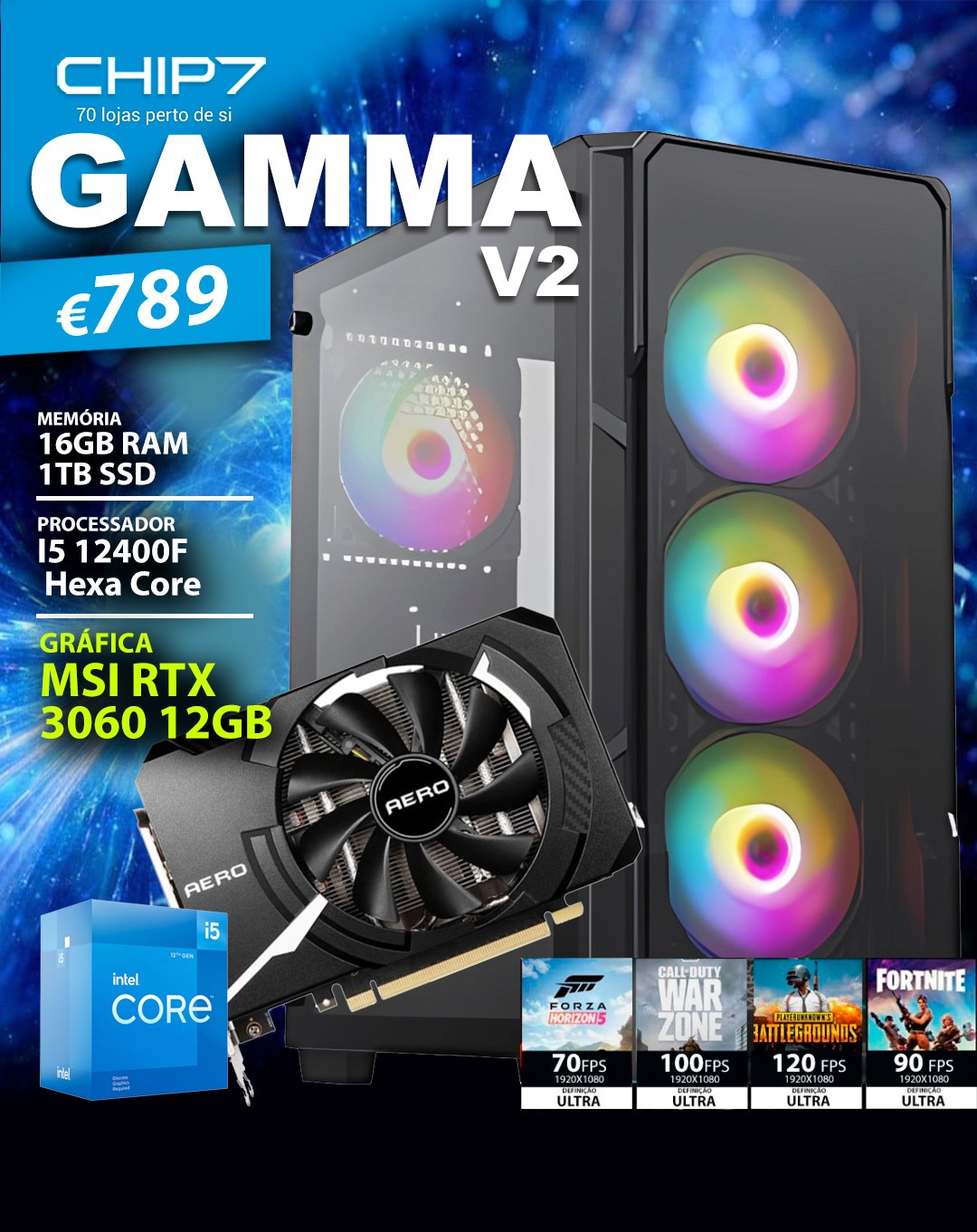 Pc Gamer FPS Powered By Asus / Core I7 11700KF / RTX 3060 OC Asus