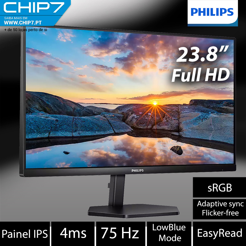 Monitor Philips 3000 Series 24E1N3300A/00 23.8 LED IPS FullHD 75Hz USB-C
