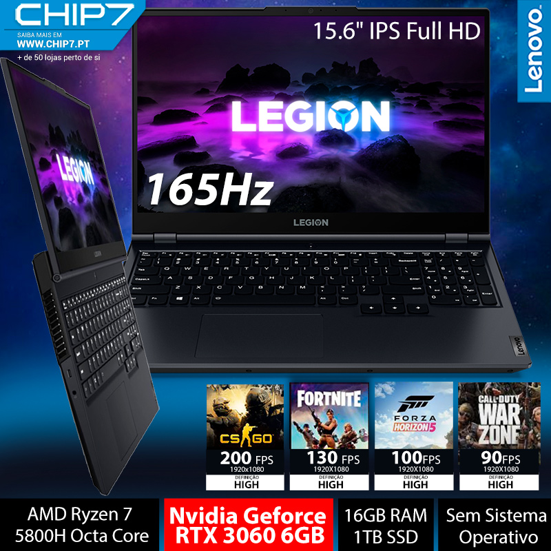 Lenovo Legion 5 15ACH6 Gaming & Business Laptop (AMD Ryzen 7 5800H 8-Core,  64GB RAM, 1TB PCIe SSD, RTX 3050 Ti, 15.6 Full HD (1920x1080), WiFi