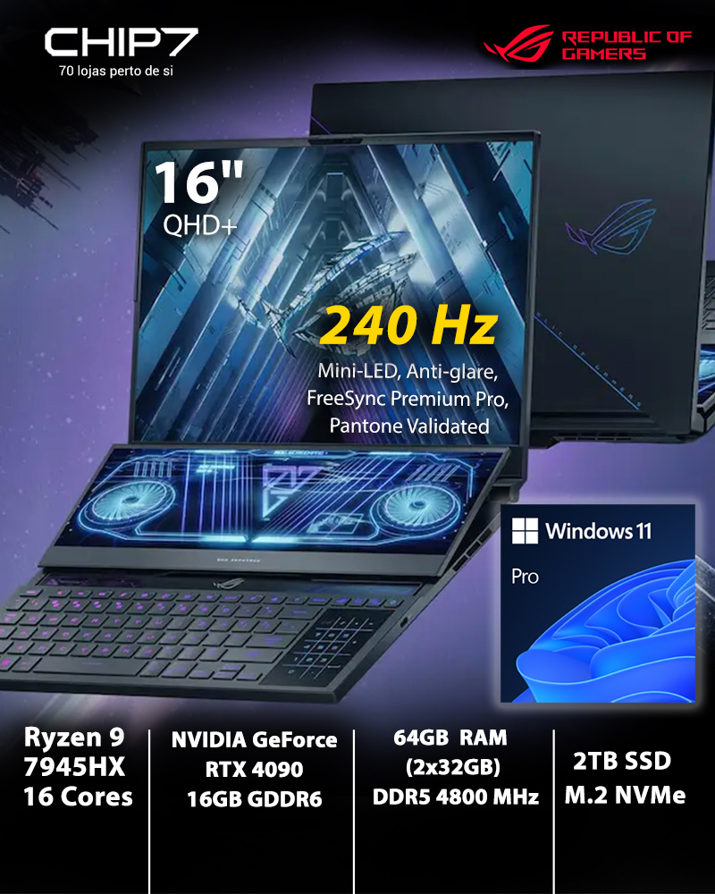 ASUS ROG Zephyrus 16 QHD 240Hz Gaming Laptop-NVIDIA GeForce RTX