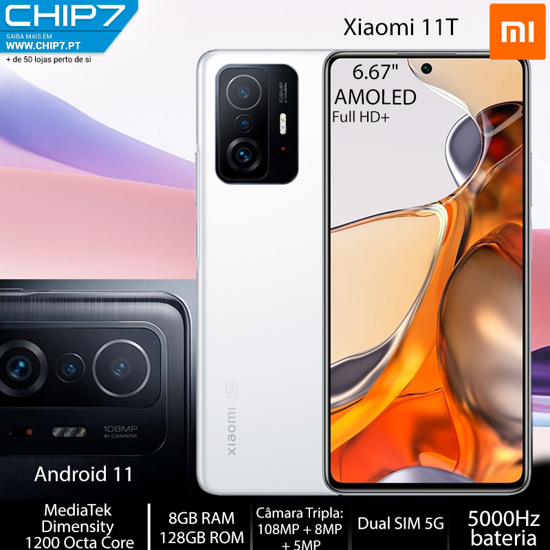 Smartphone XIAOMI 11T Pro (6.67'' - 8 GB - 128 GB - Cinzento)