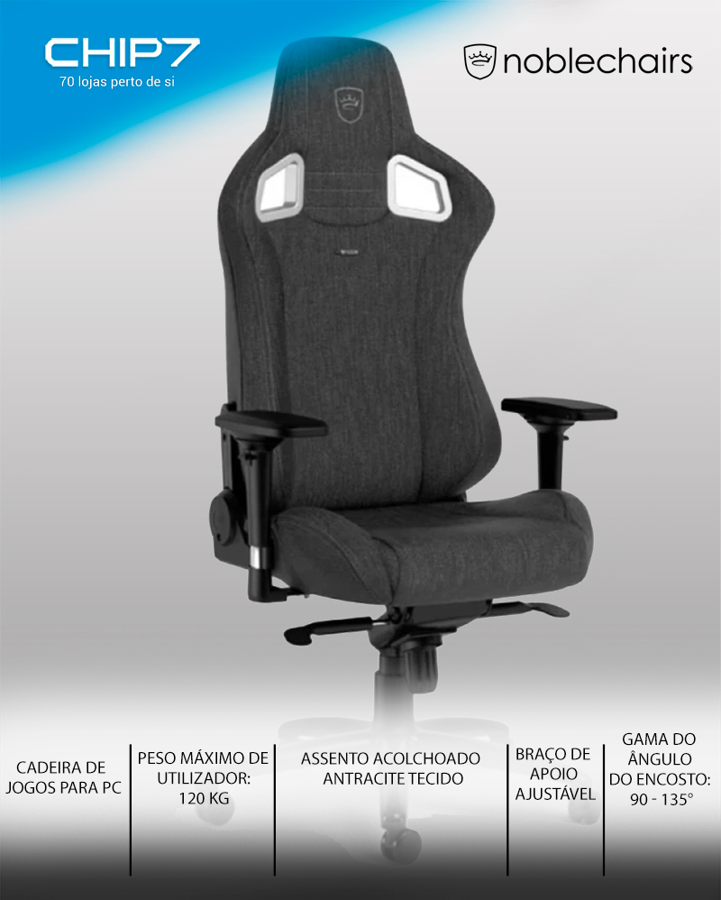 Cadeira noblechairs EPIC TX - Fabric Edition Anthracite