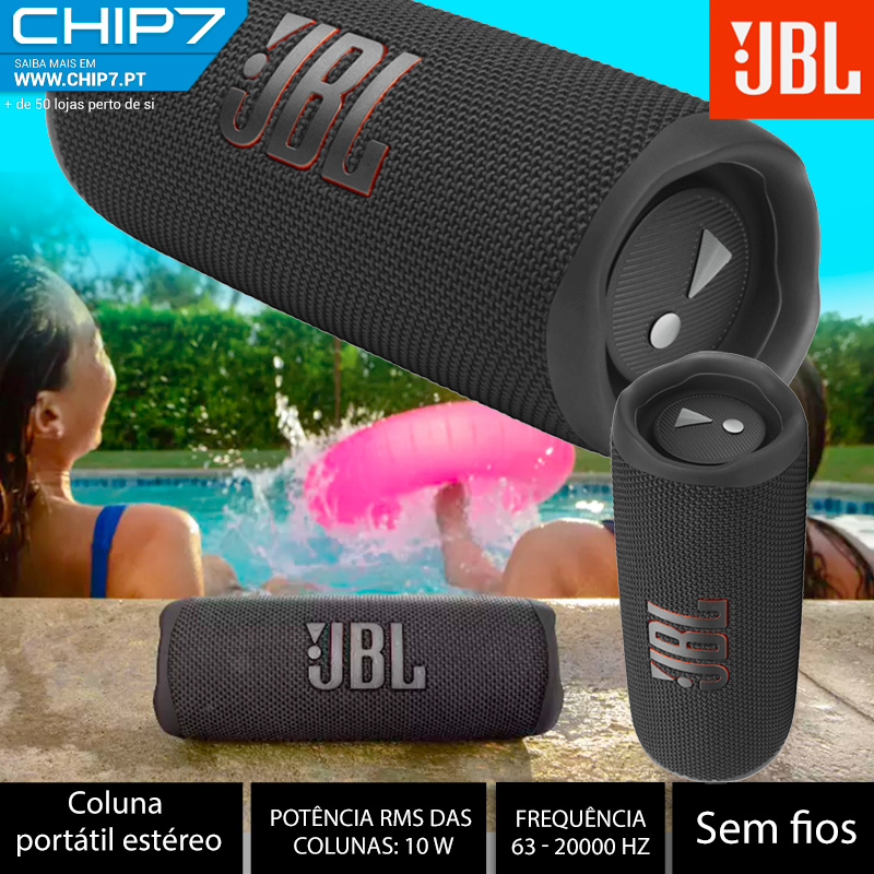 Coluna Bluetooth JBL Flip 6 - Cinzento
