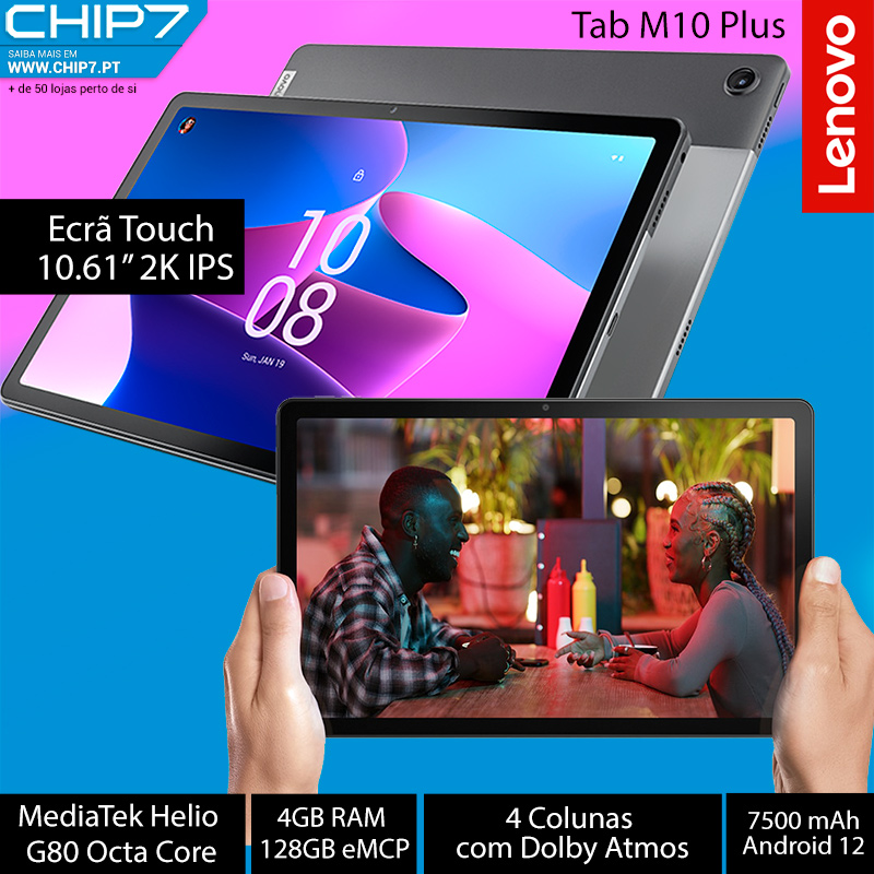 Lenovo Tab M10 Plus (3rd Gen) - Tablet de 10.61 2K (MediaTek Helio G80,  4GB de RAM