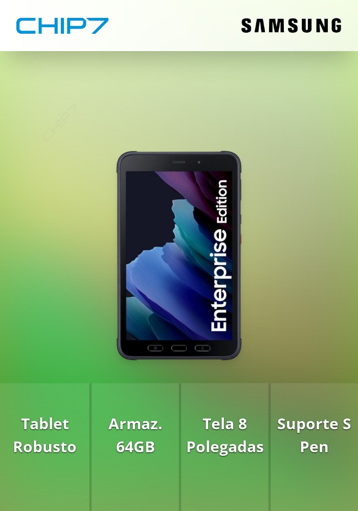 Tablet Samsung Galaxy Tab Active3 WiFi 64GB Preto
