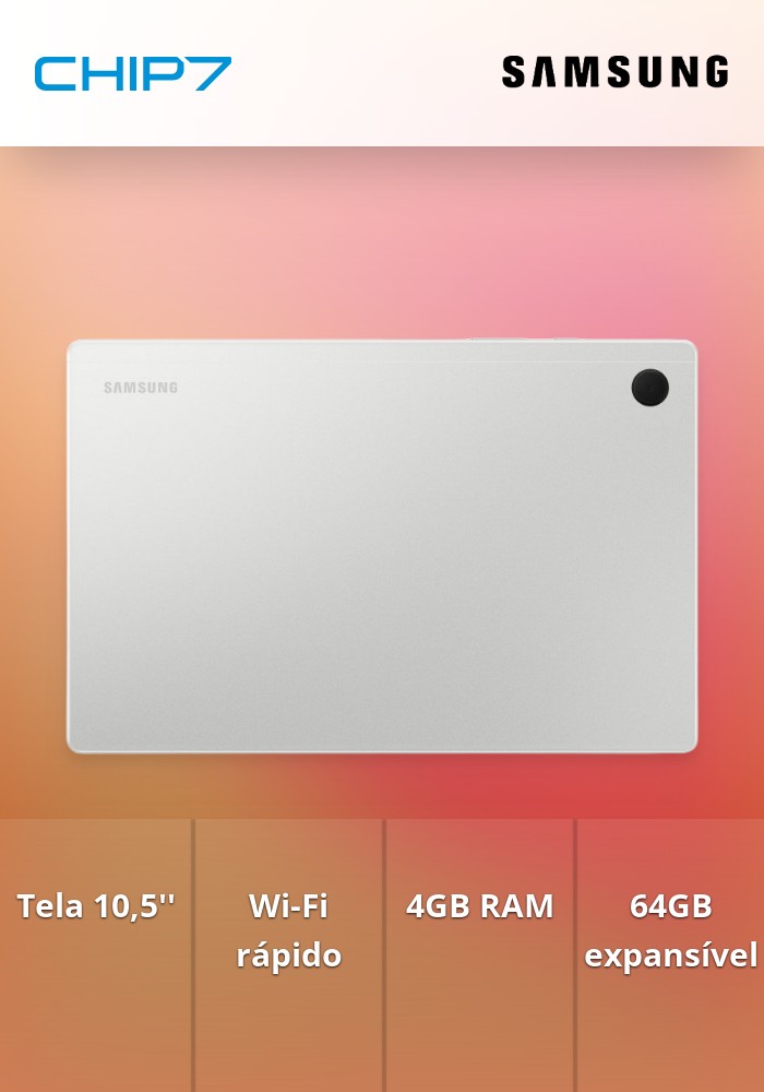 Tablet Samsung Galaxy Tab A8 X200 4GB/64GB Wi-Fi Prateado