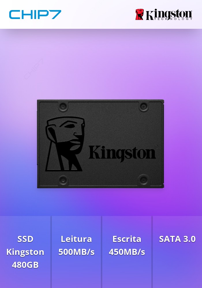 SSD 2.5 SATA Kingston 480GB A400-500R/450W