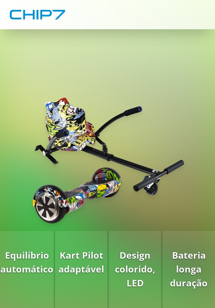 UrbanGlide 65 Lite Hoverboard + Kart Pilot Multicolor