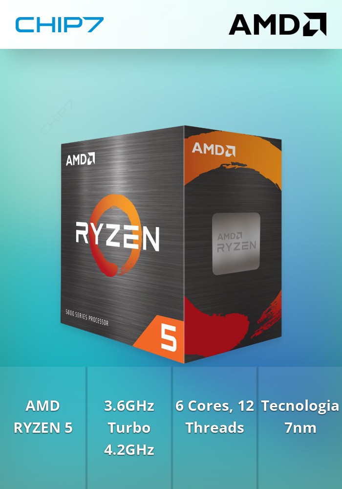 Processador AMD Ryzen 5 5500 6-Core 3.6GHz c/ Turbo 4.2GHz 19MB SktAM4