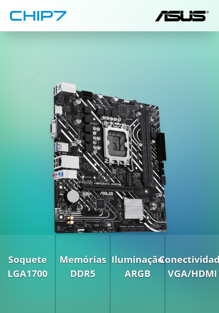 Placa Mãe ASUS Prime H410M-K Socket LGA 1200 / VGA / DDR4 no