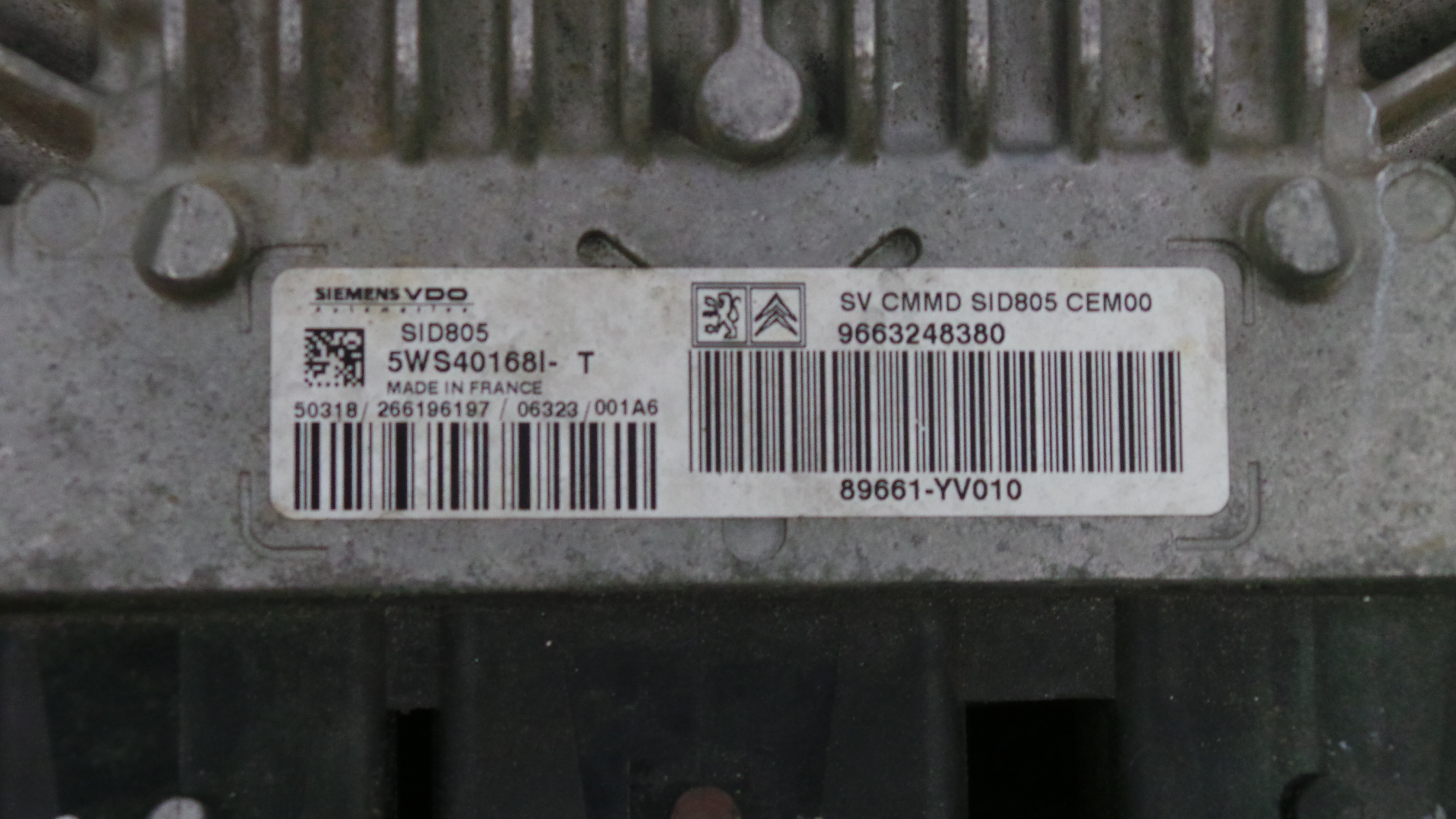 Centralina do Motor 9663248380 - PEUGEOT 107 (PM_, PN_)-33098811