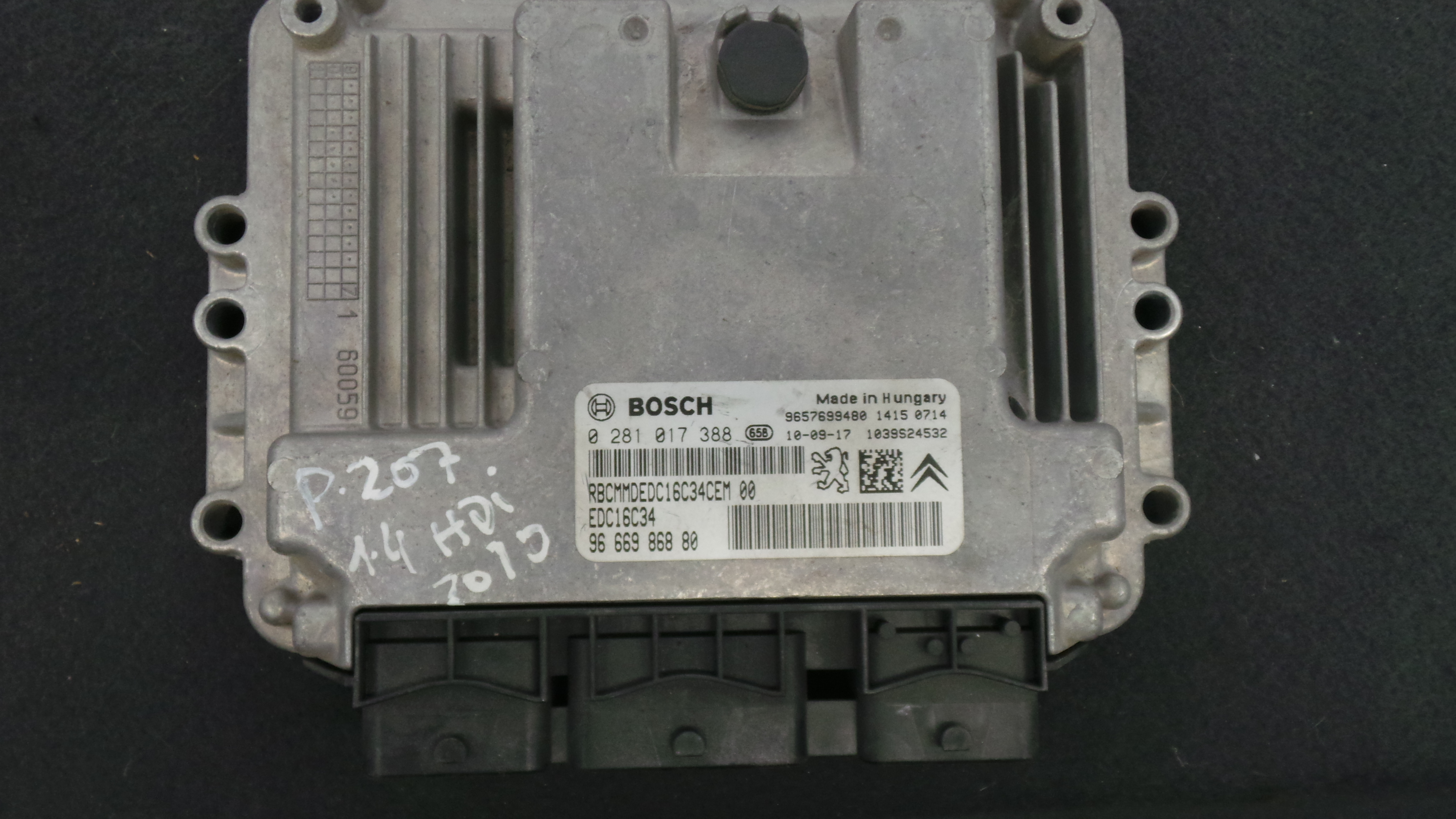 Centralina do Motor 9666986880 - PEUGEOT 207 (WA_, WC_), 207/207+ (WA_, WC_)-33099314