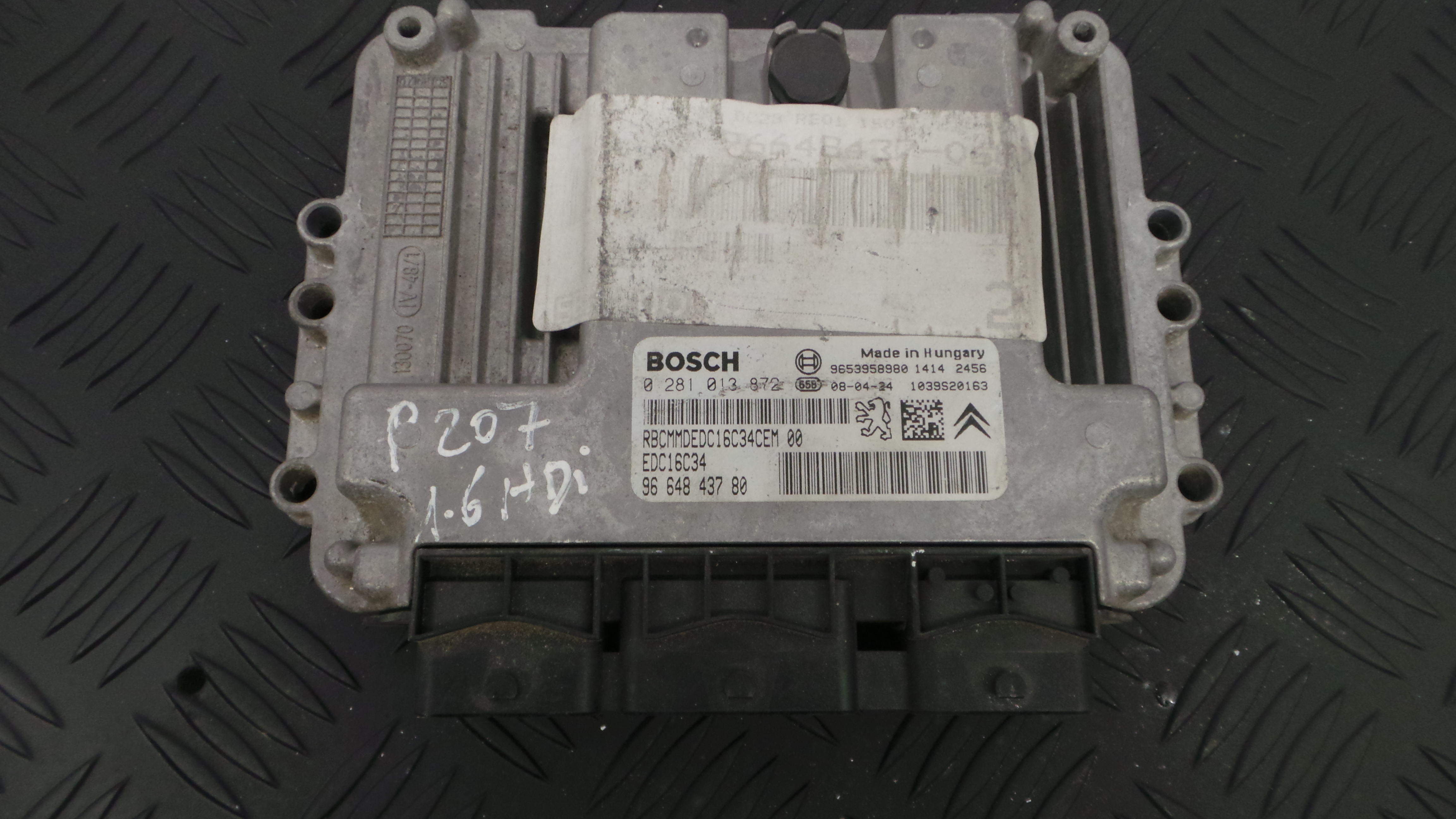 Centralina do Motor 9664843780 - PEUGEOT 207 (WA_, WC_), 207/207+ (WA_, WC_)-33103555