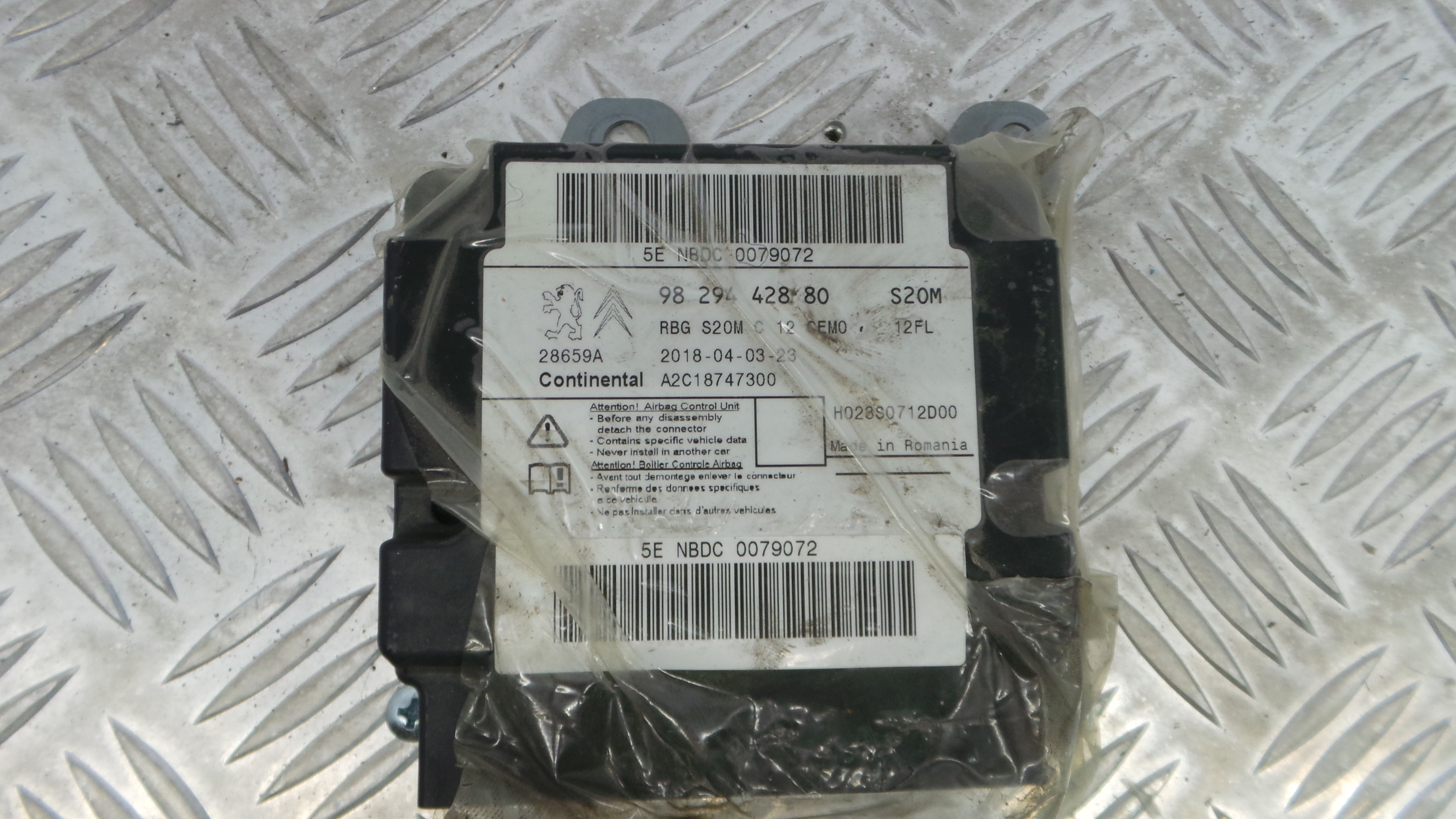 Centralina de Airbags 9829442880 - CITROËN C3 / C3 ORIGIN III (SX)-33111312