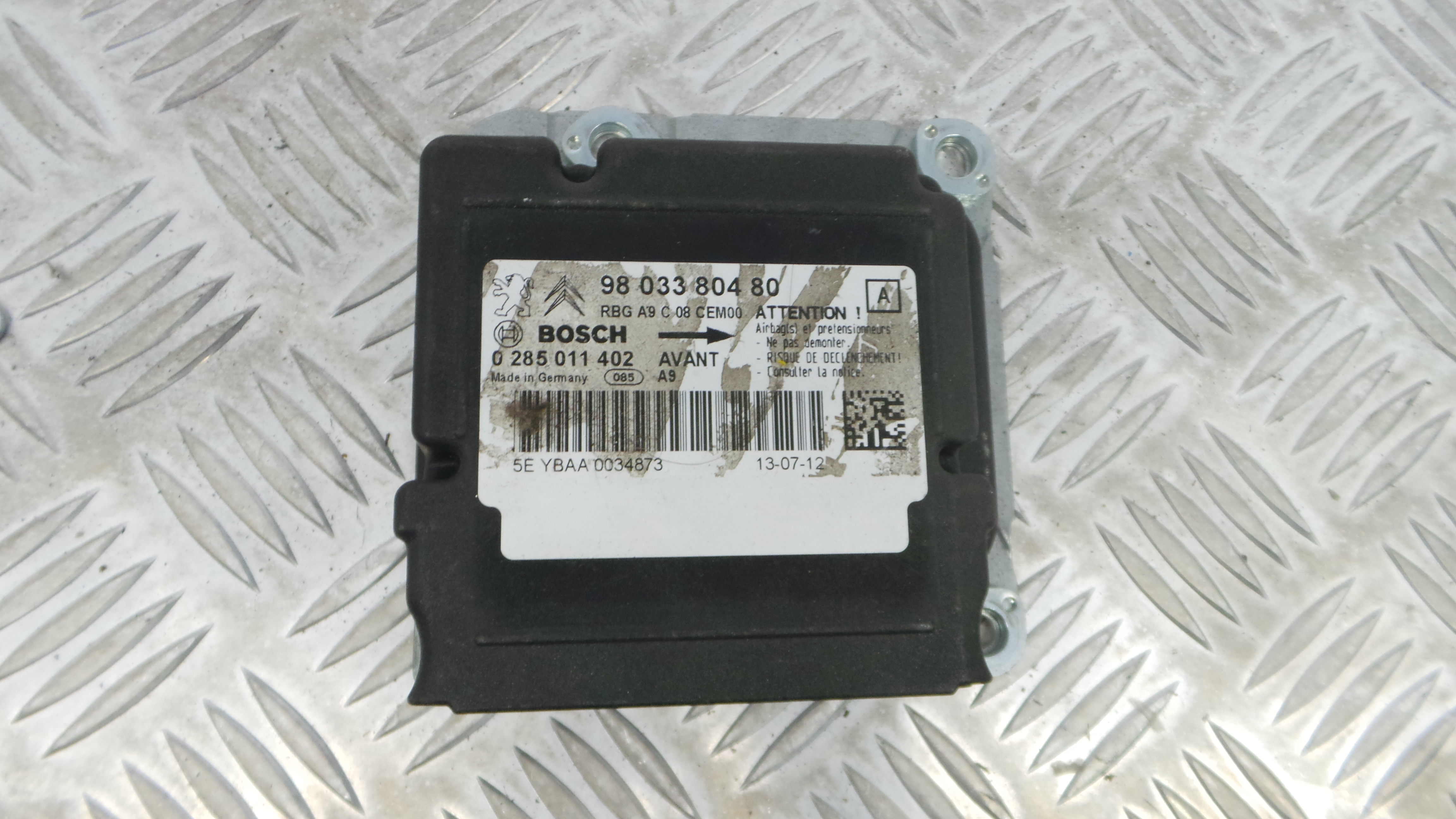 Centralina de Airbags 9803380480 - PEUGEOT 208 I (CA_, CC_)-33111317