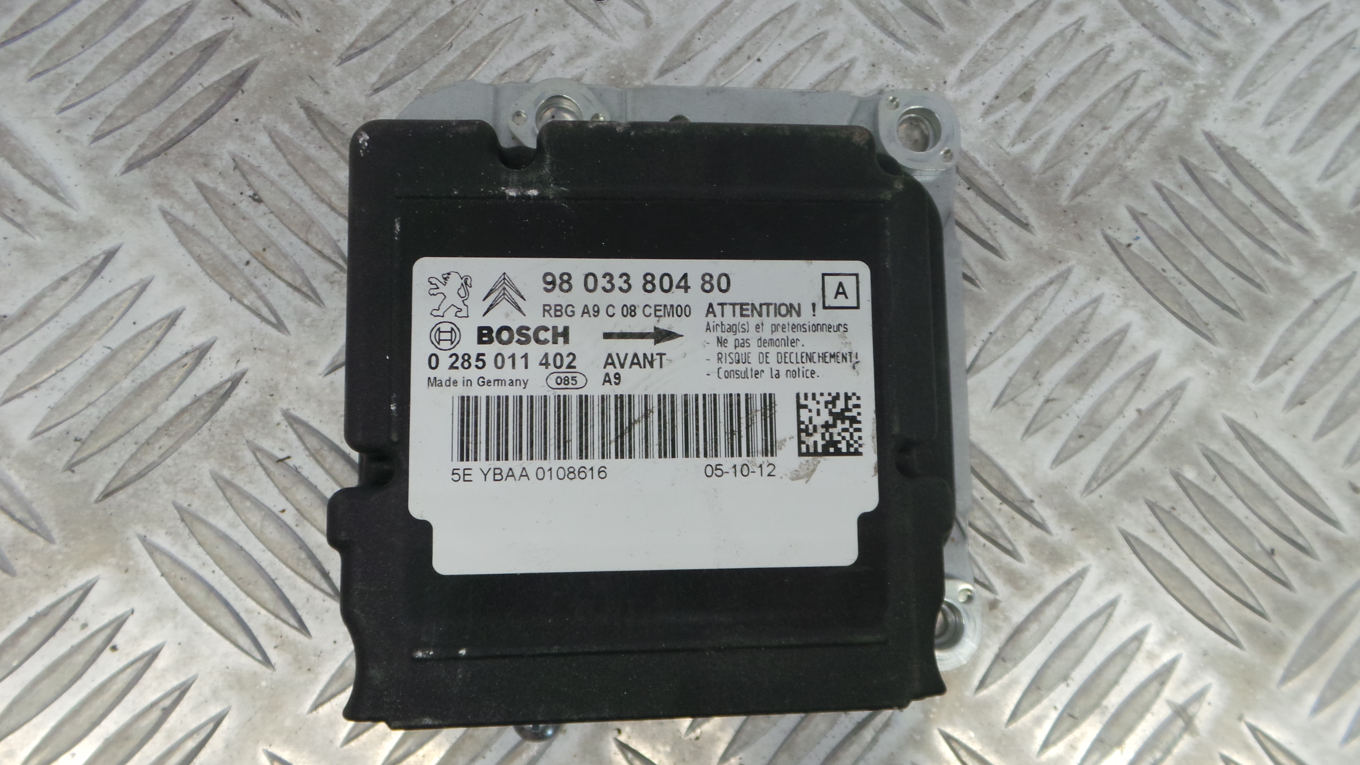 Centralina de Airbags 9803380480 - PEUGEOT 208 I (CA_, CC_)-33111325