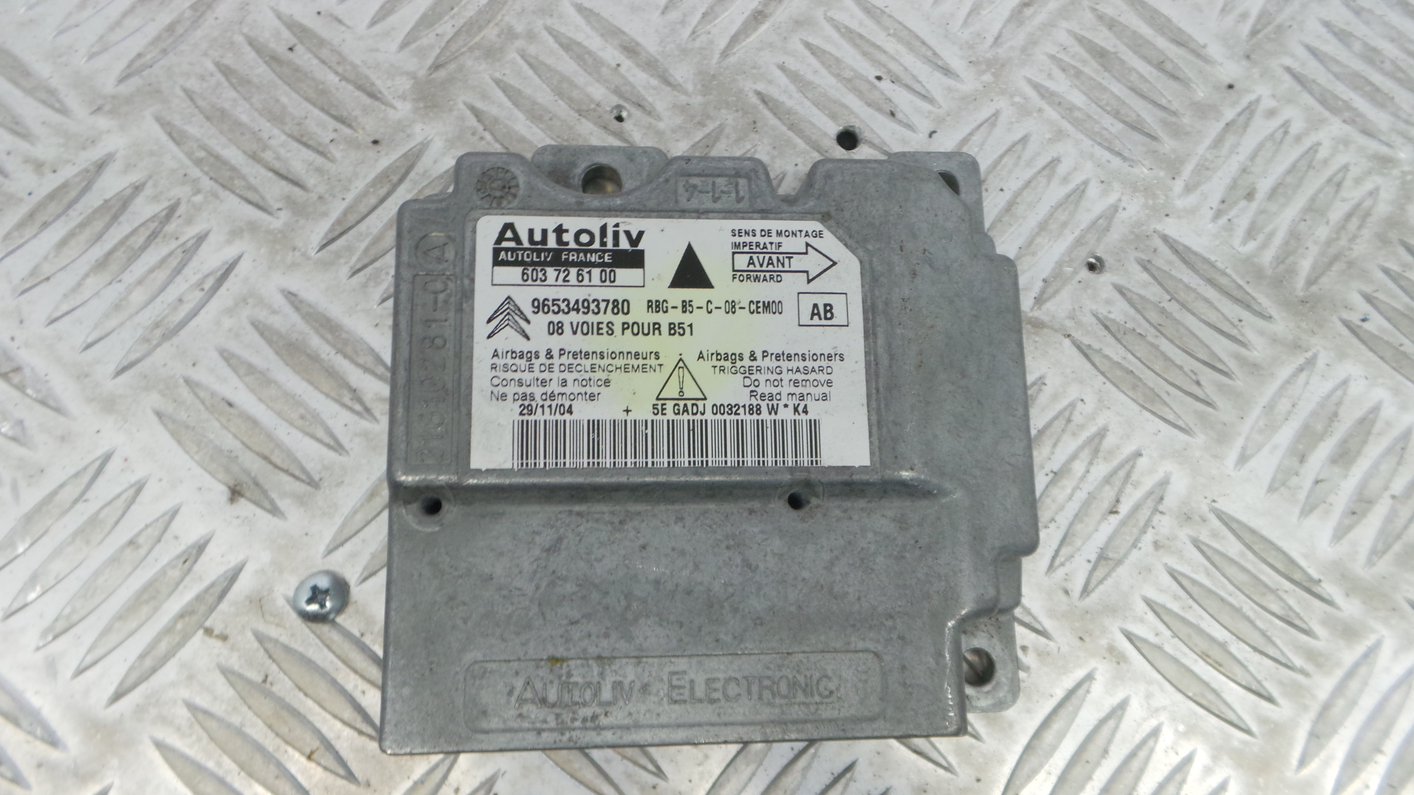 Centralina de Airbags 603726100 - CITROËN C4 I (LC_)-33111338