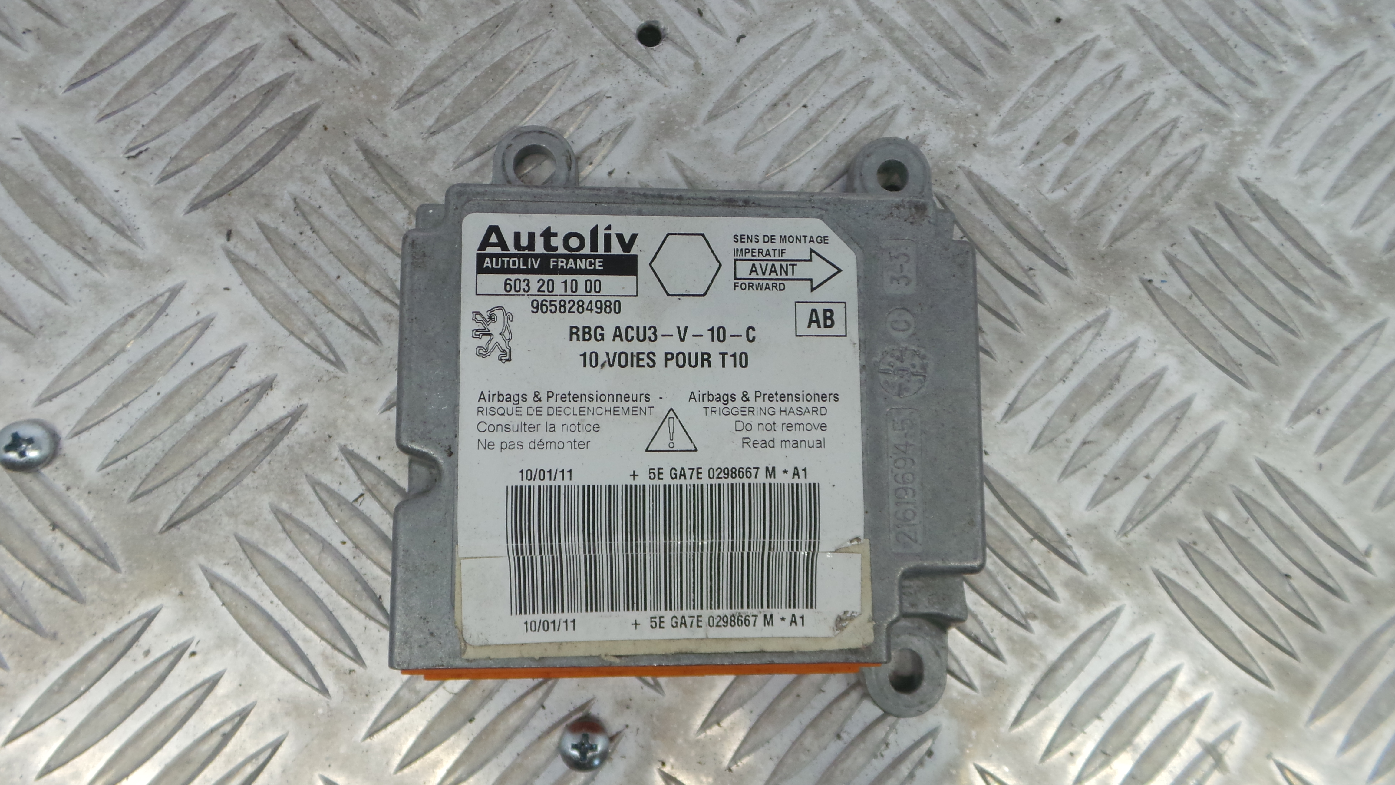 Centralina de Airbags 603201000 - PEUGEOT 206+ (2L_, 2M_)-33111362