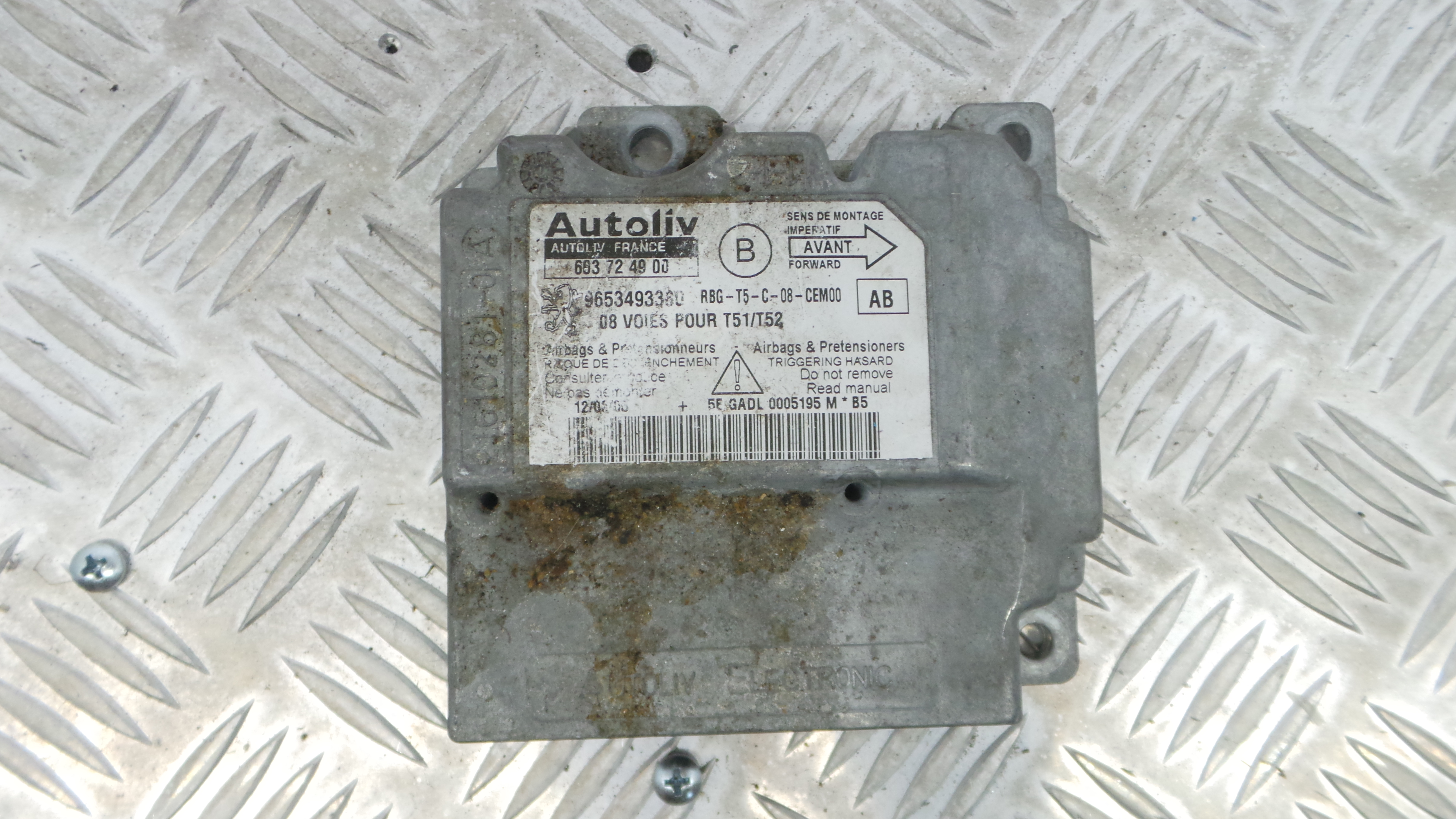 Centralina de Airbags 603724900 - PEUGEOT 307 (3A/C)-33111400