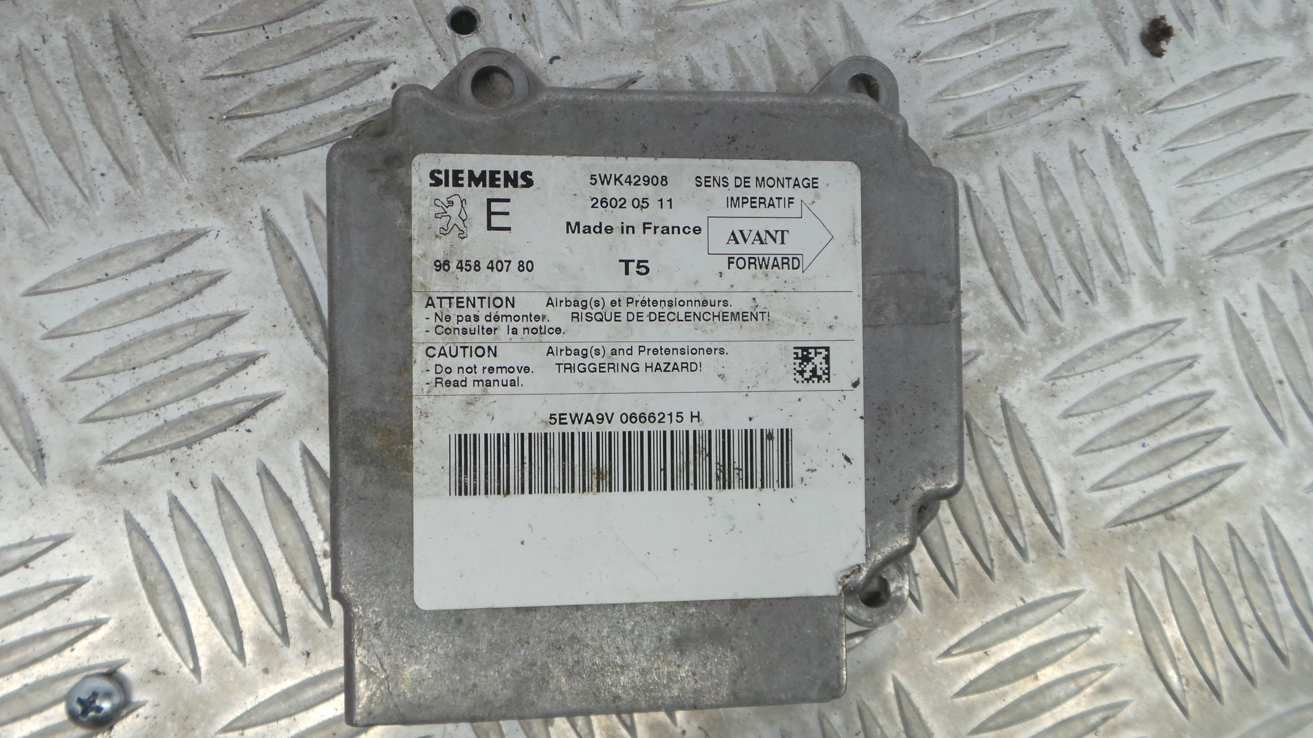 Centralina de Airbags 9645840780 - PEUGEOT 307 (3A/C)-33111453