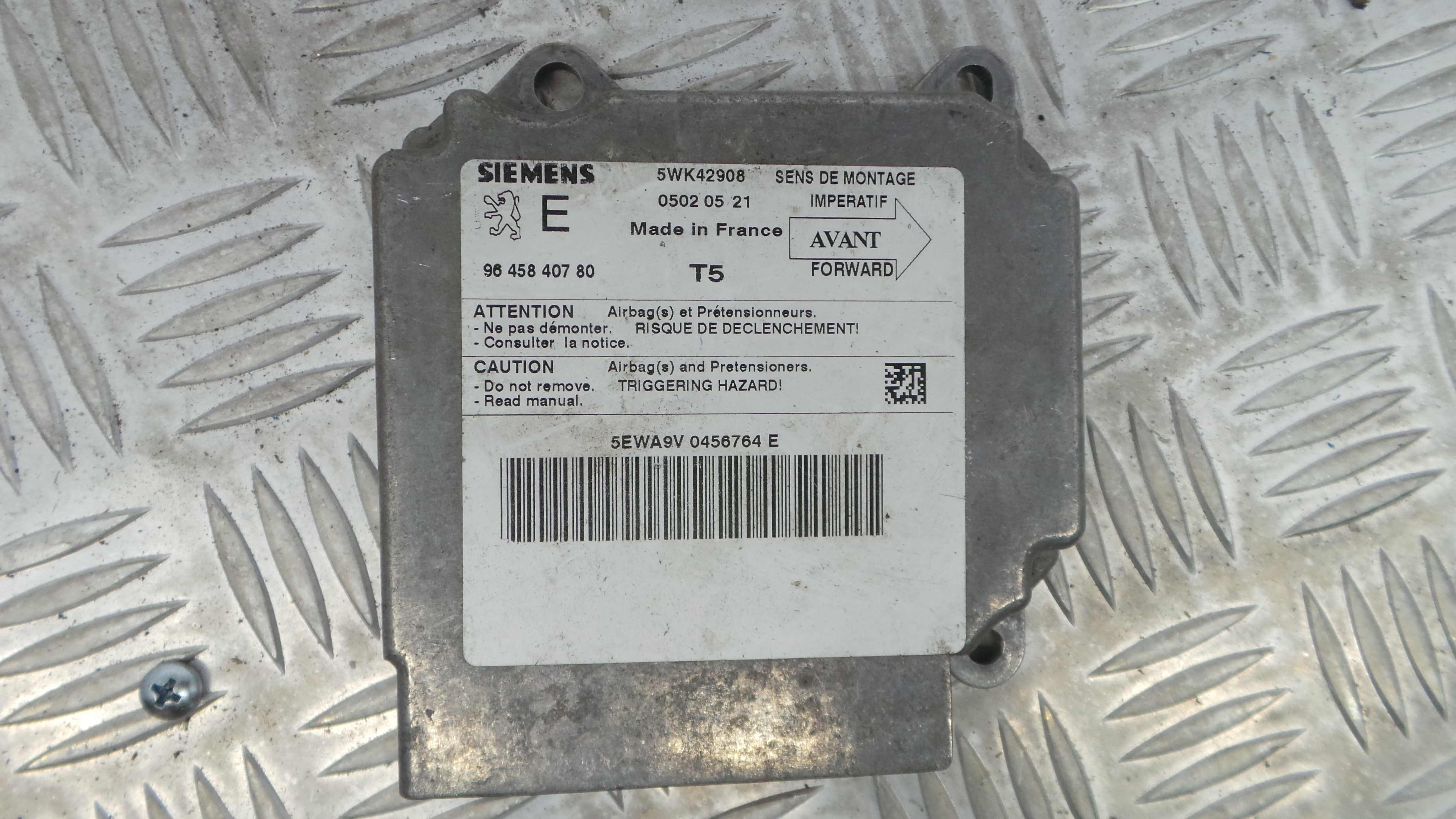 Centralina de Airbags 9645840780 - PEUGEOT 307 SW (3H)-33111455