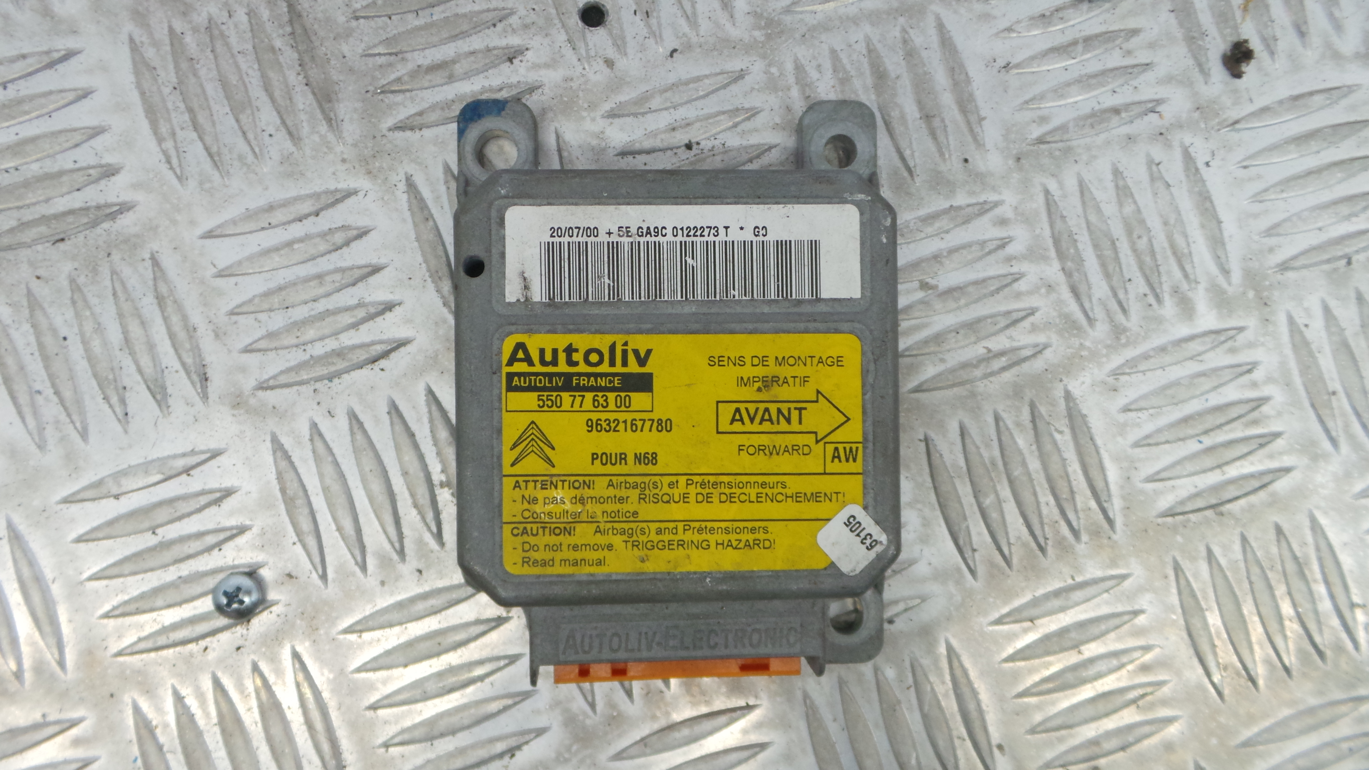 Centralina de Airbags 9632167780 - CITROËN XSARA PICASSO (N68)-33111457