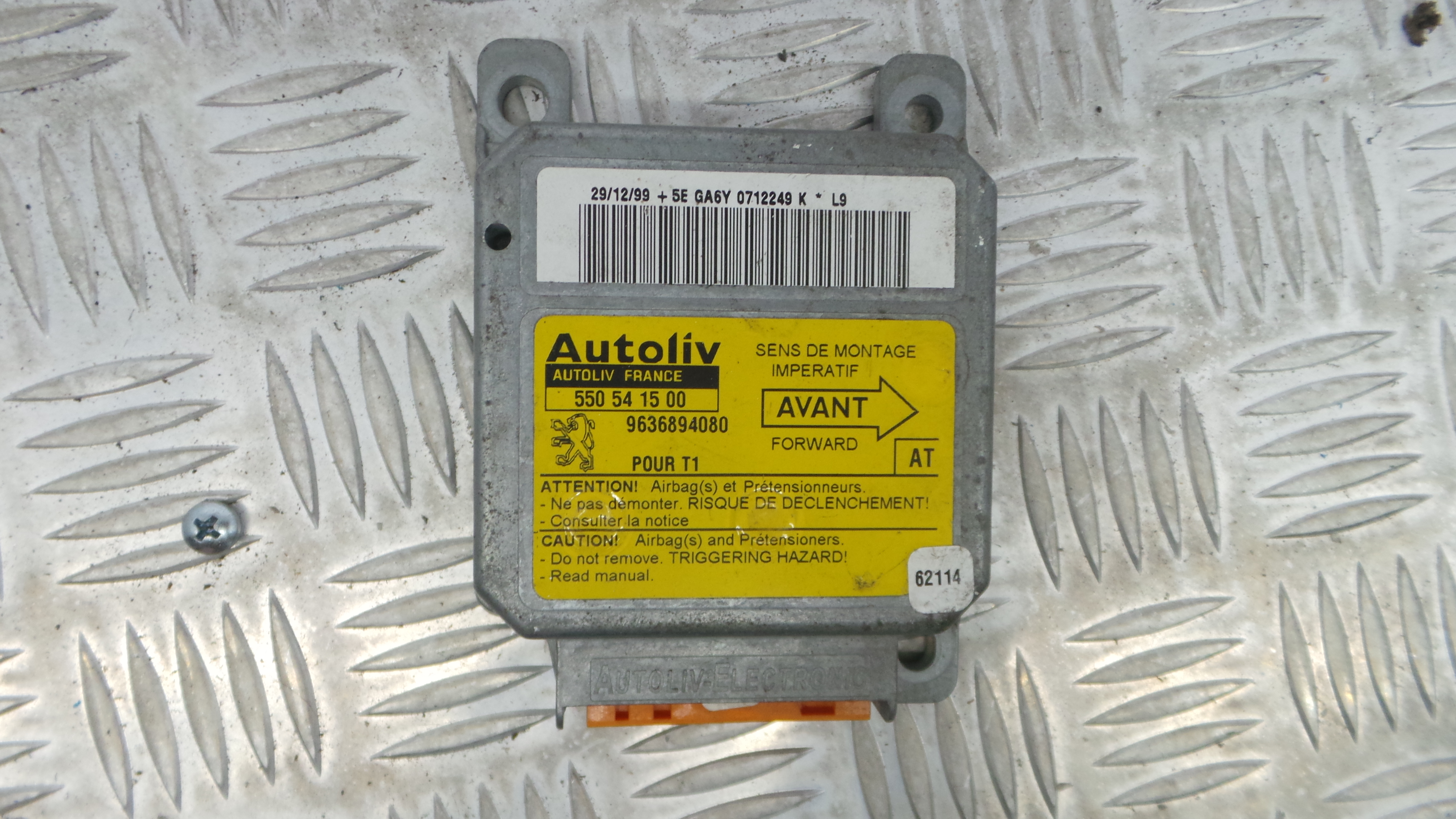 Centralina de Airbags 9636894080 - PEUGEOT 206 Hatchback (2A/C)-33111461