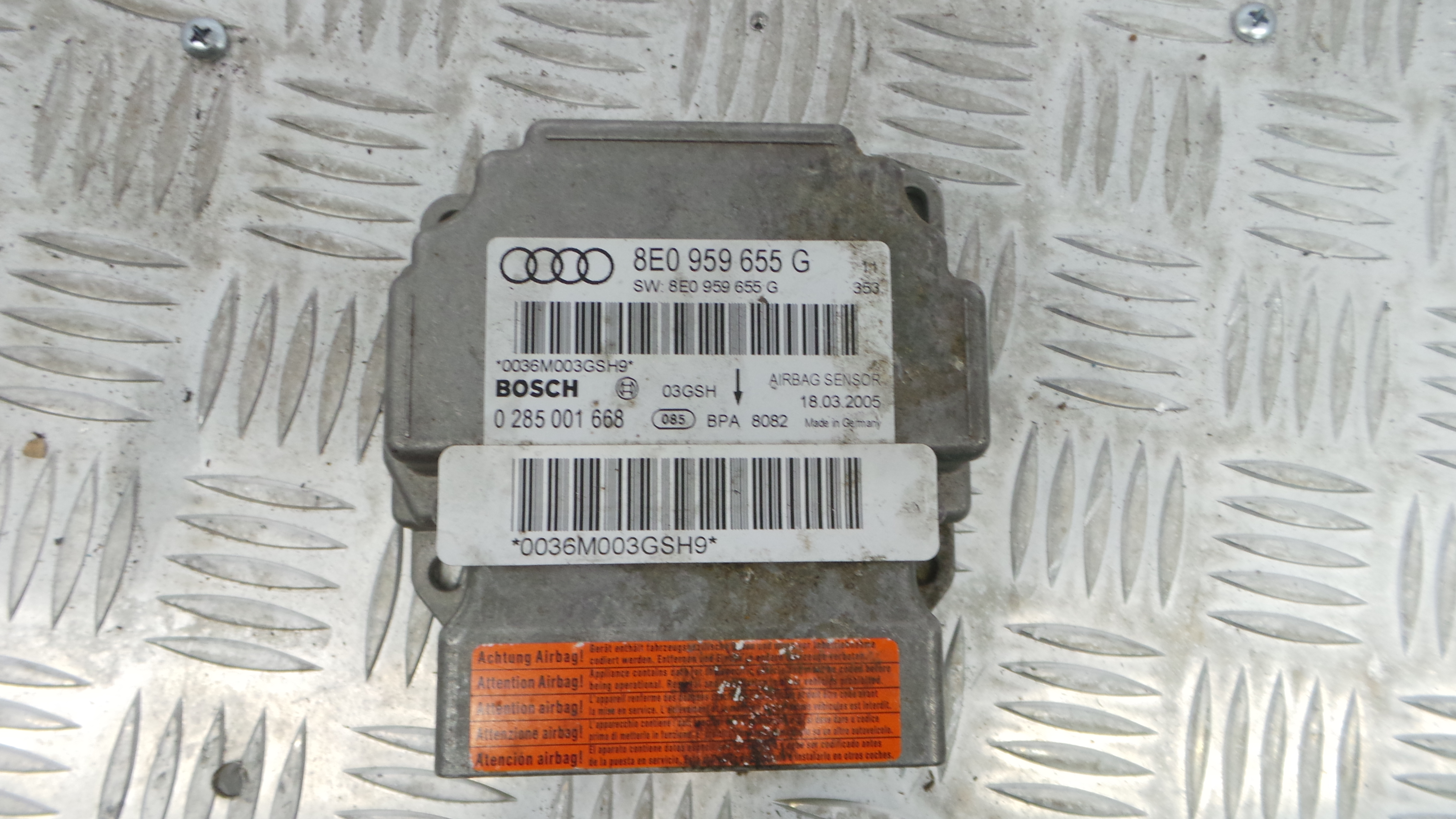 Centralina de Airbags 8E0959655G - AUDI A4 B6 (8E2)-33128243