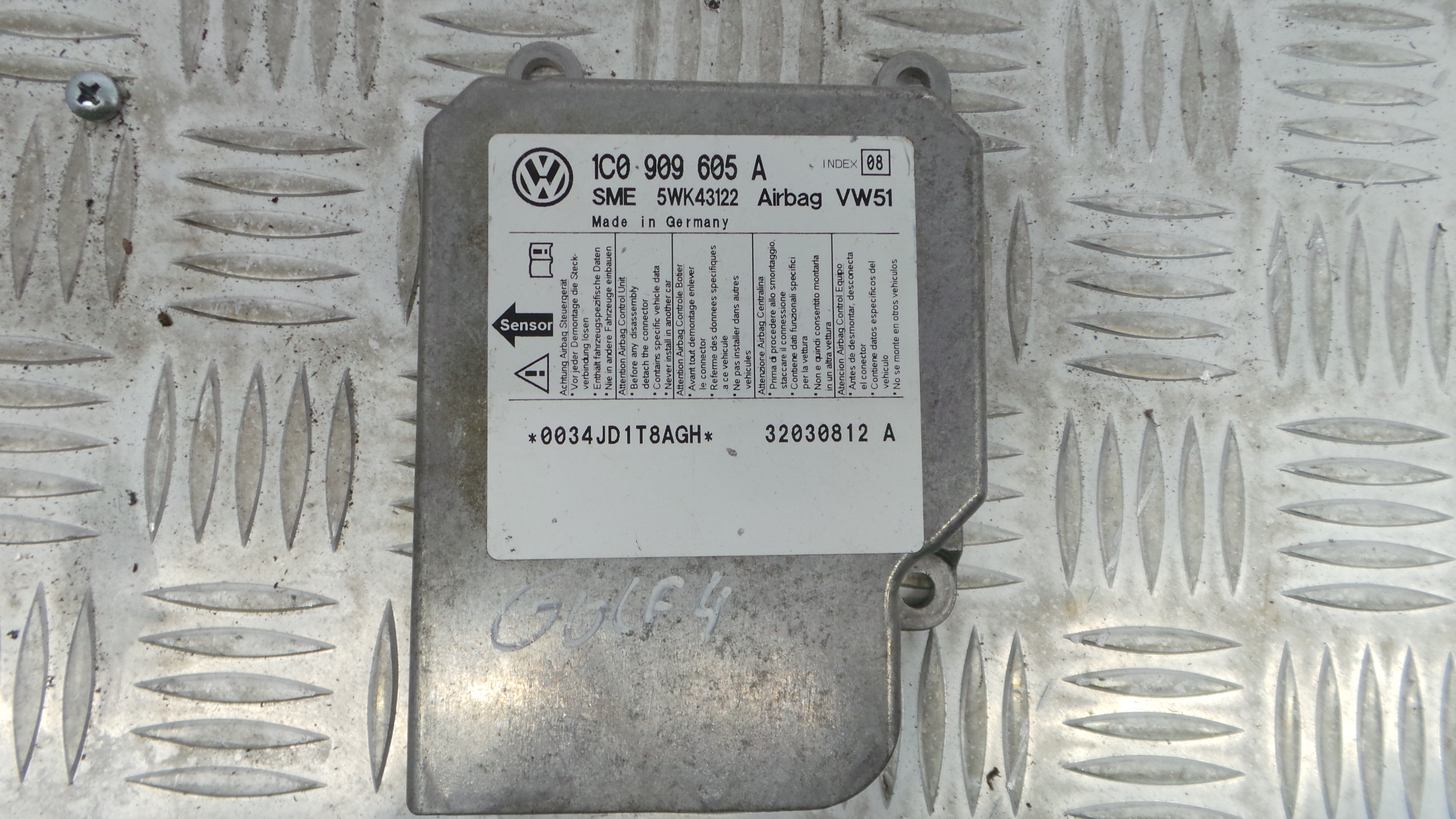 Centralina de Airbags 1C0909605A - VW GOLF IV (1J1), GOLF Mk IV (1J1)-33128659