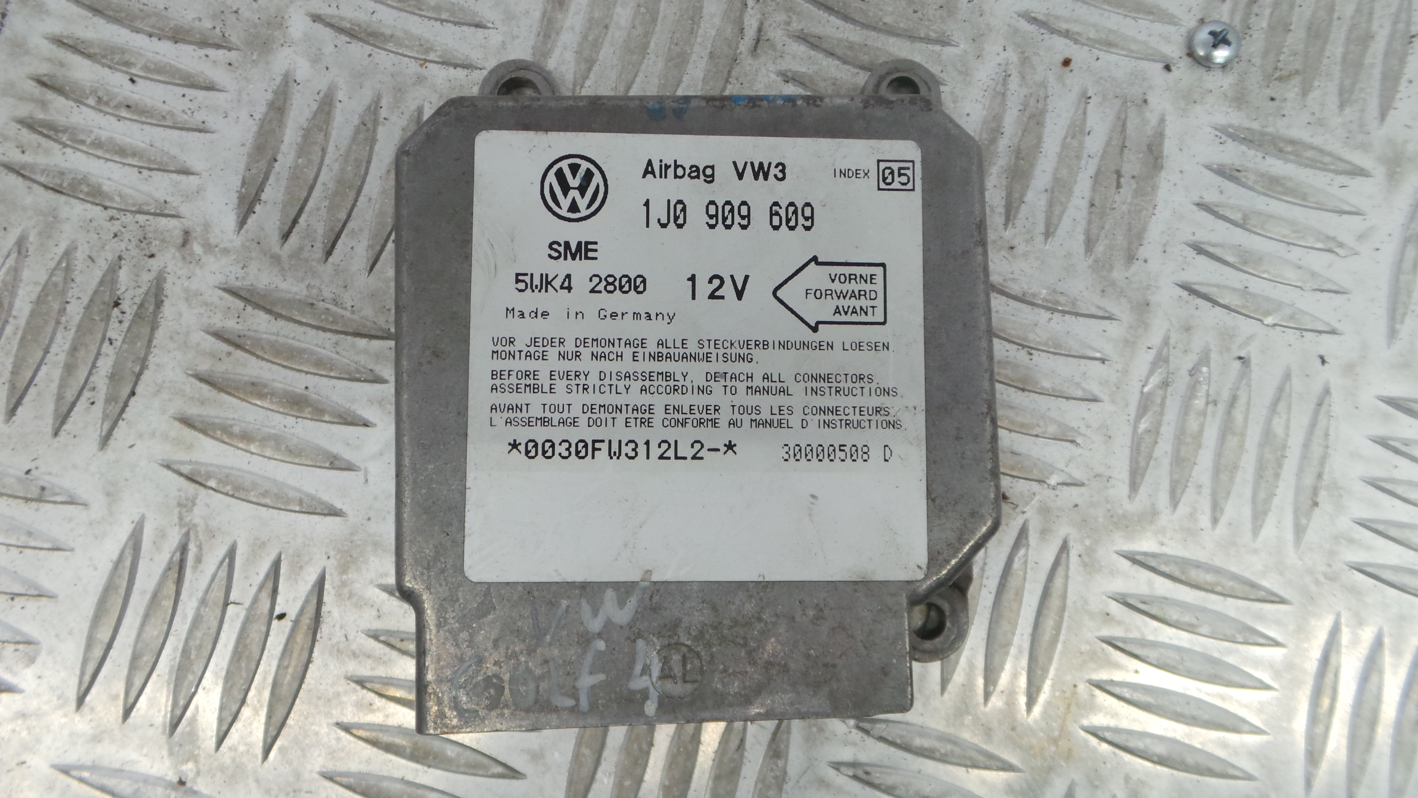 Centralina de Airbags 1J0909609 - VW GOLF IV (1J1), GOLF Mk IV (1J1)-33128860