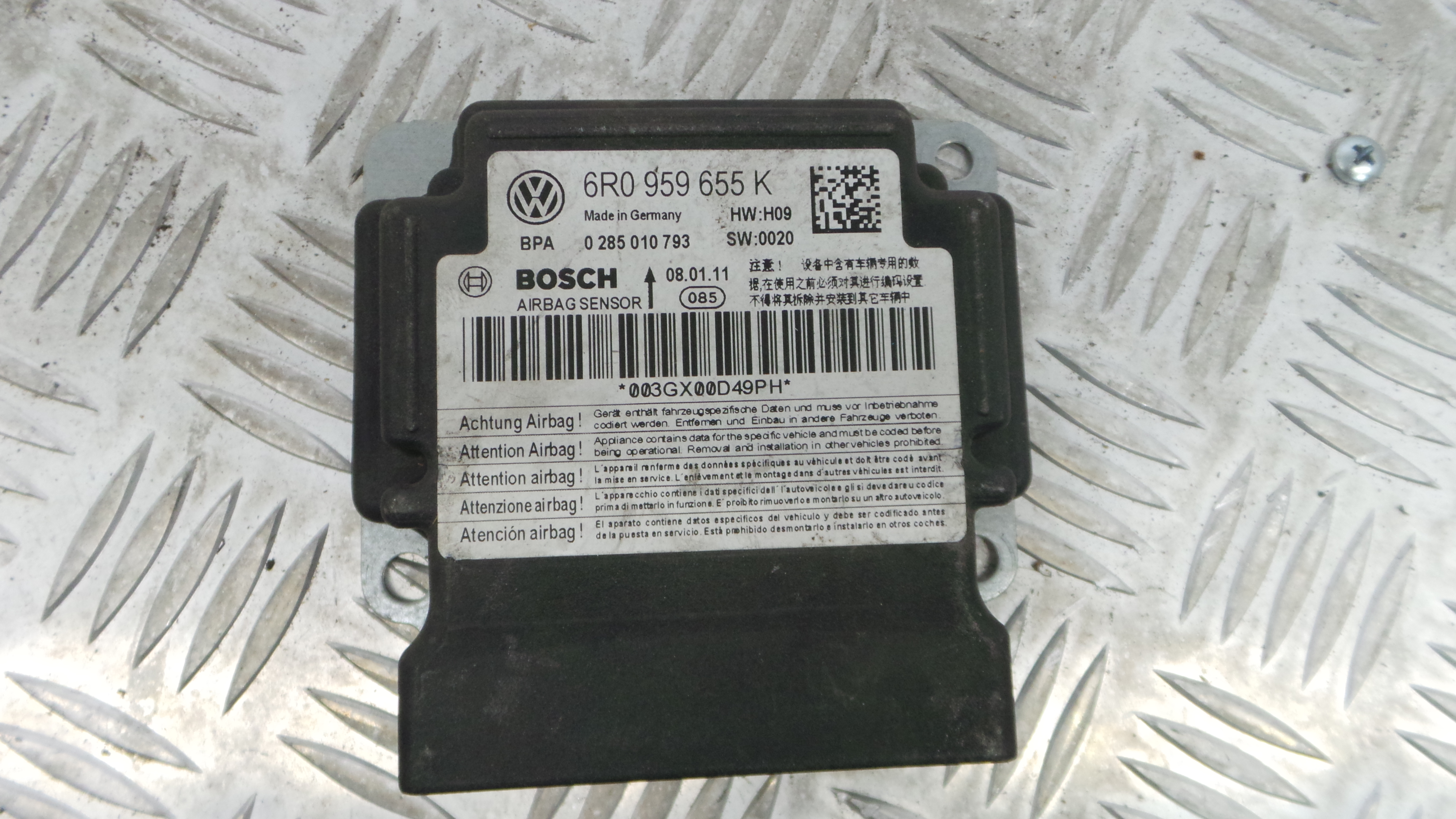 Centralina de Airbags 6R0959655K - SEAT IBIZA IV (6J5, 6P1), IBIZA Mk IV (6J5, 6P1)-33128970