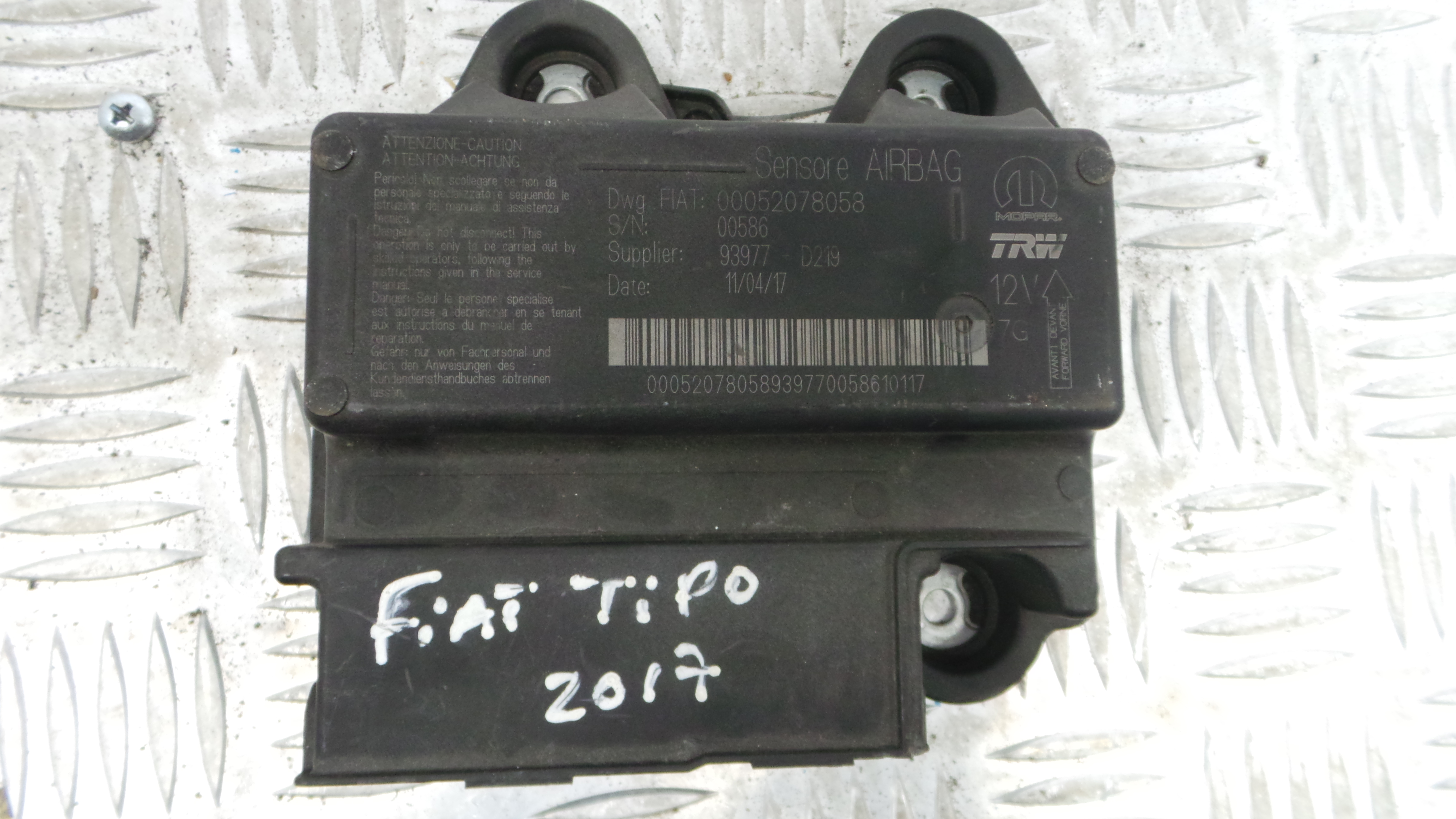 Centralina de Airbags 00052078058 - FIAT EGEA Hatchback (356_, 357_), TIPO Hatchback (356_, 357_)-33136821