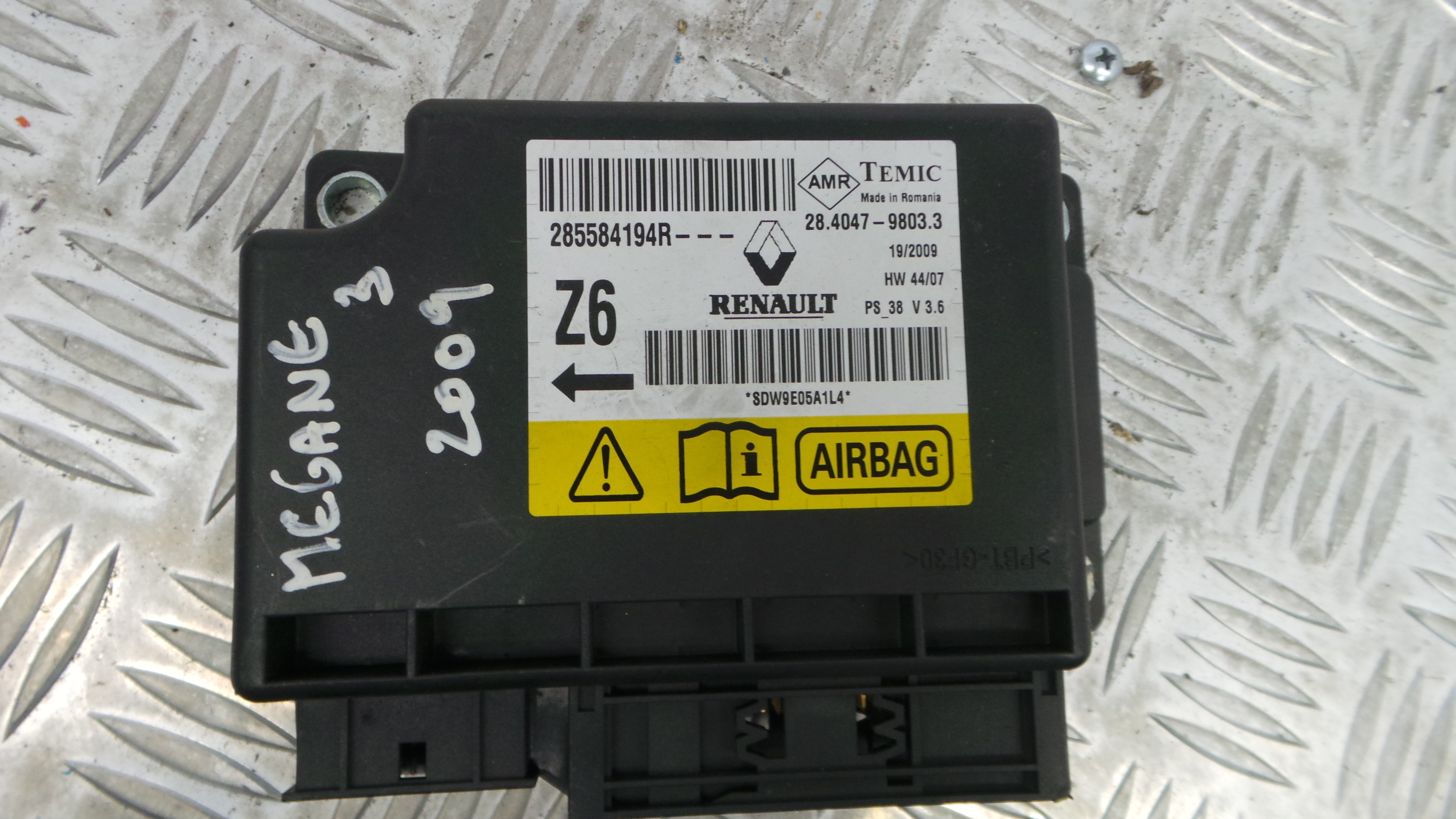 Centralina de Airbags 285584194R - RENAULT MEGANE III Hatchback (BZ0/1_, B3_)-33149316