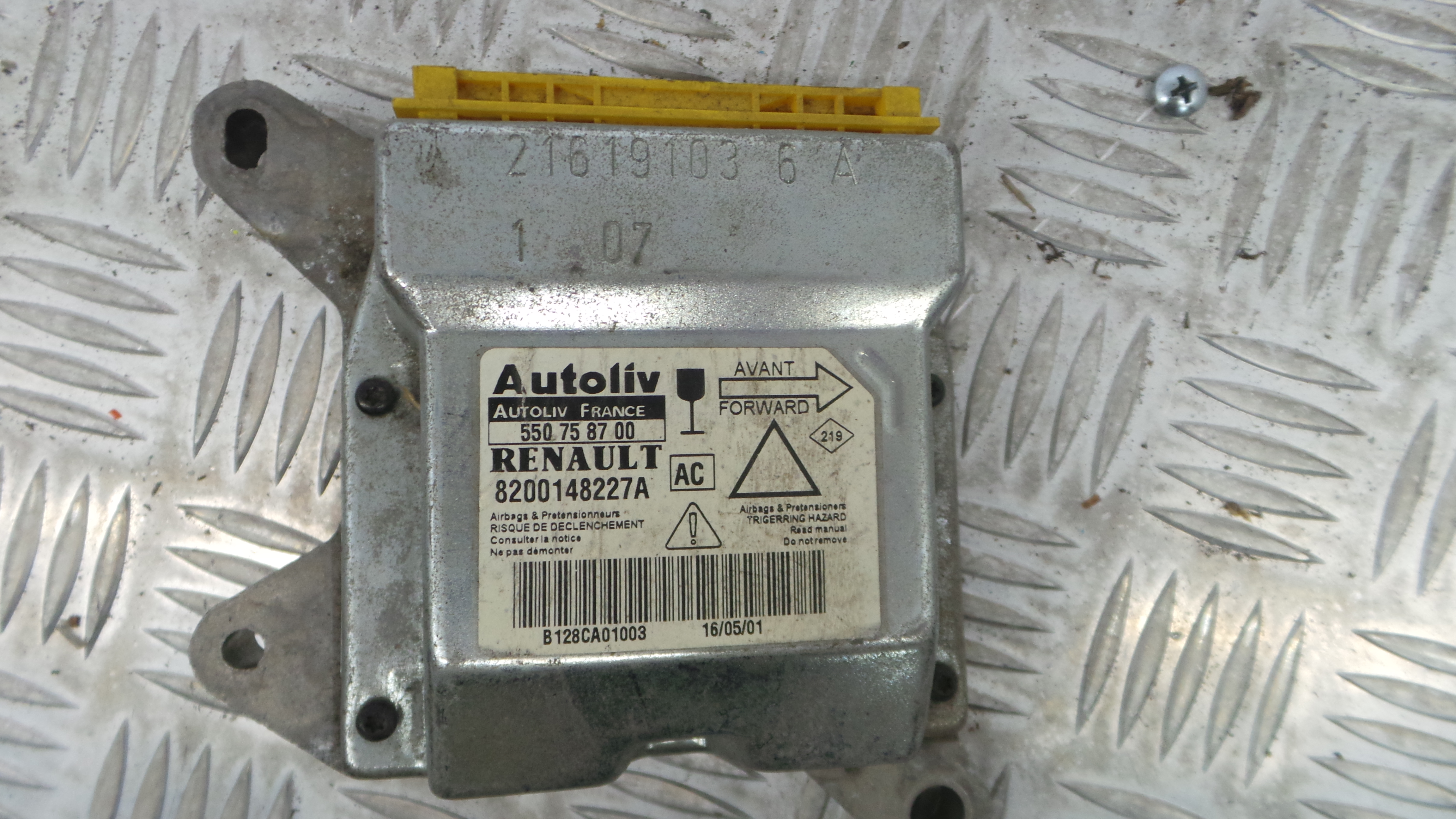 Centralina de Airbags 8200148227A - RENAULT LAGUNA II (BG0/1_)-33149340