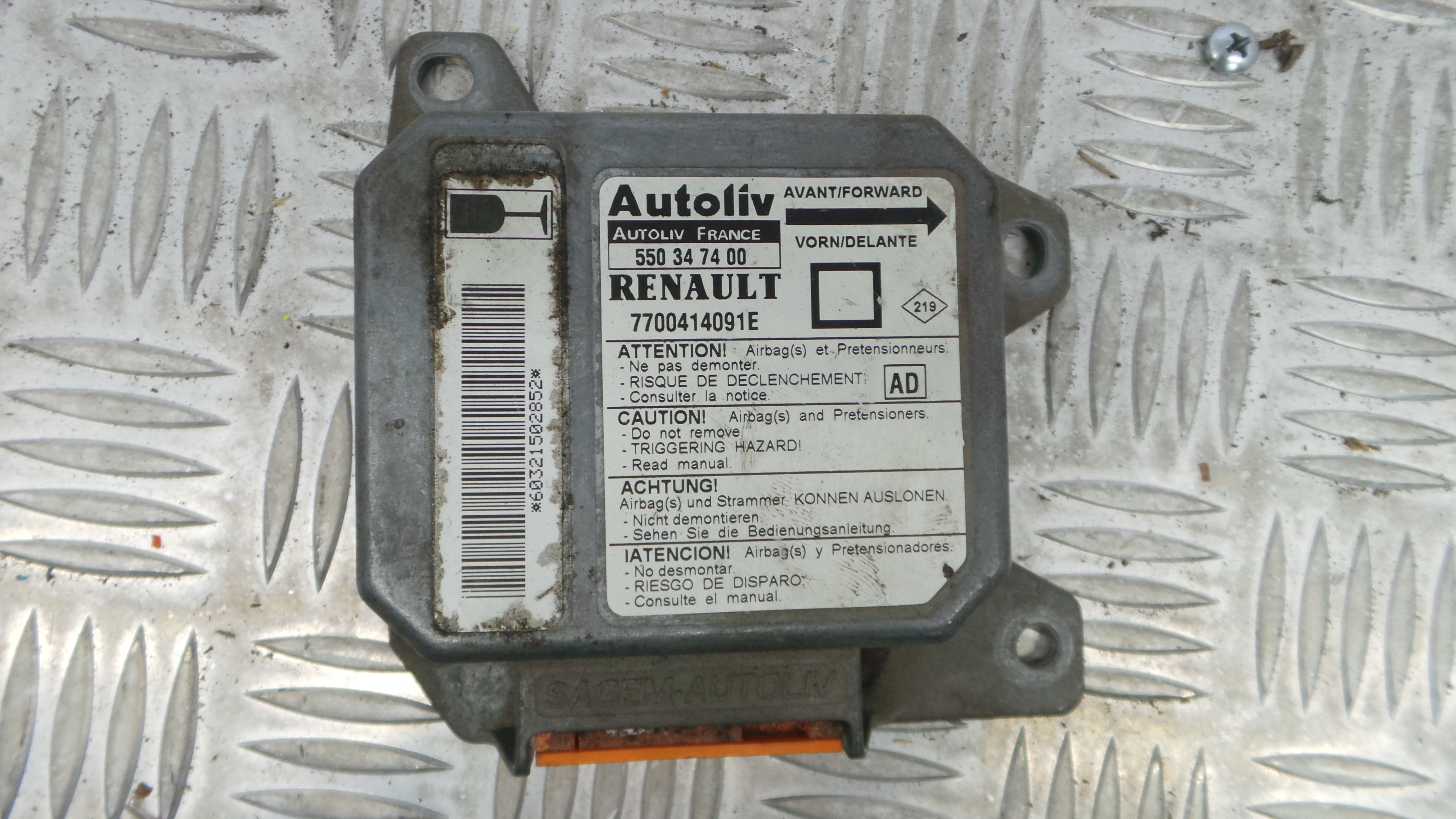 Centralina de Airbags 7700414091E - RENAULT MEGANE I (BA0/1_)-33149437