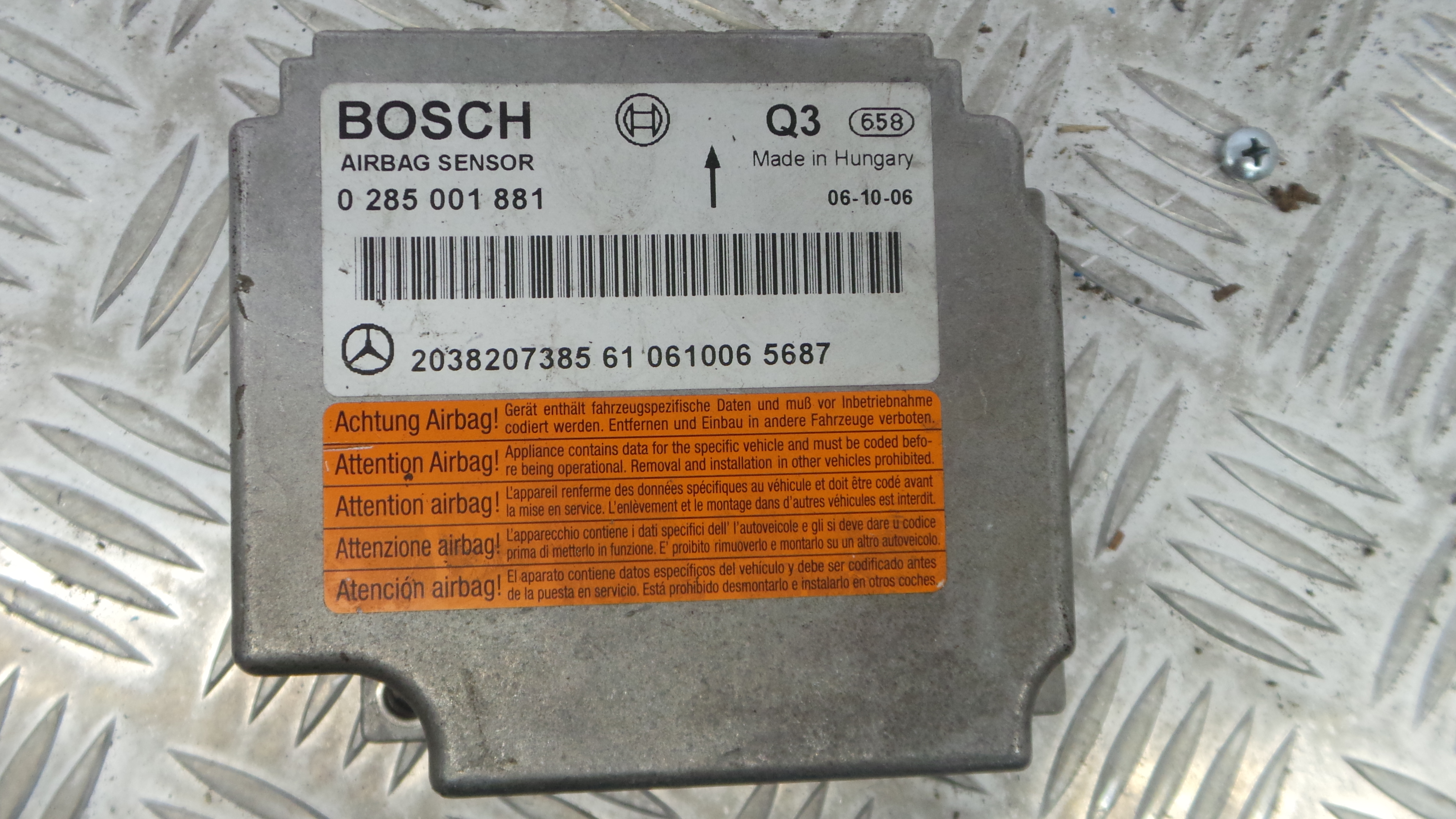 Centralina de Airbags 2038207385 - MERCEDES-BENZ C-CLASS (W203)-33150532