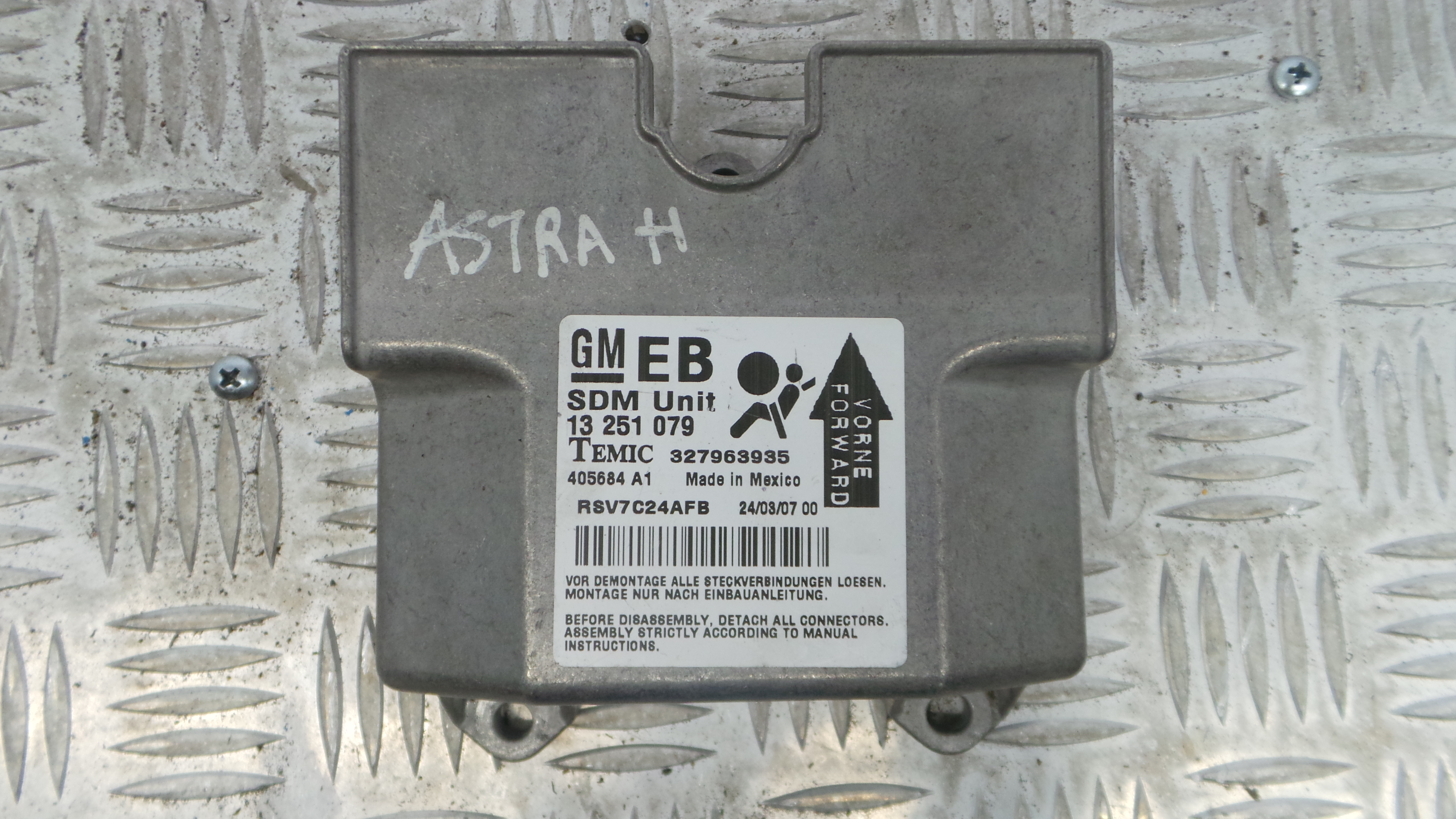 Centralina de Airbags 13251079 - OPEL ASTRA H (A04)-33150740