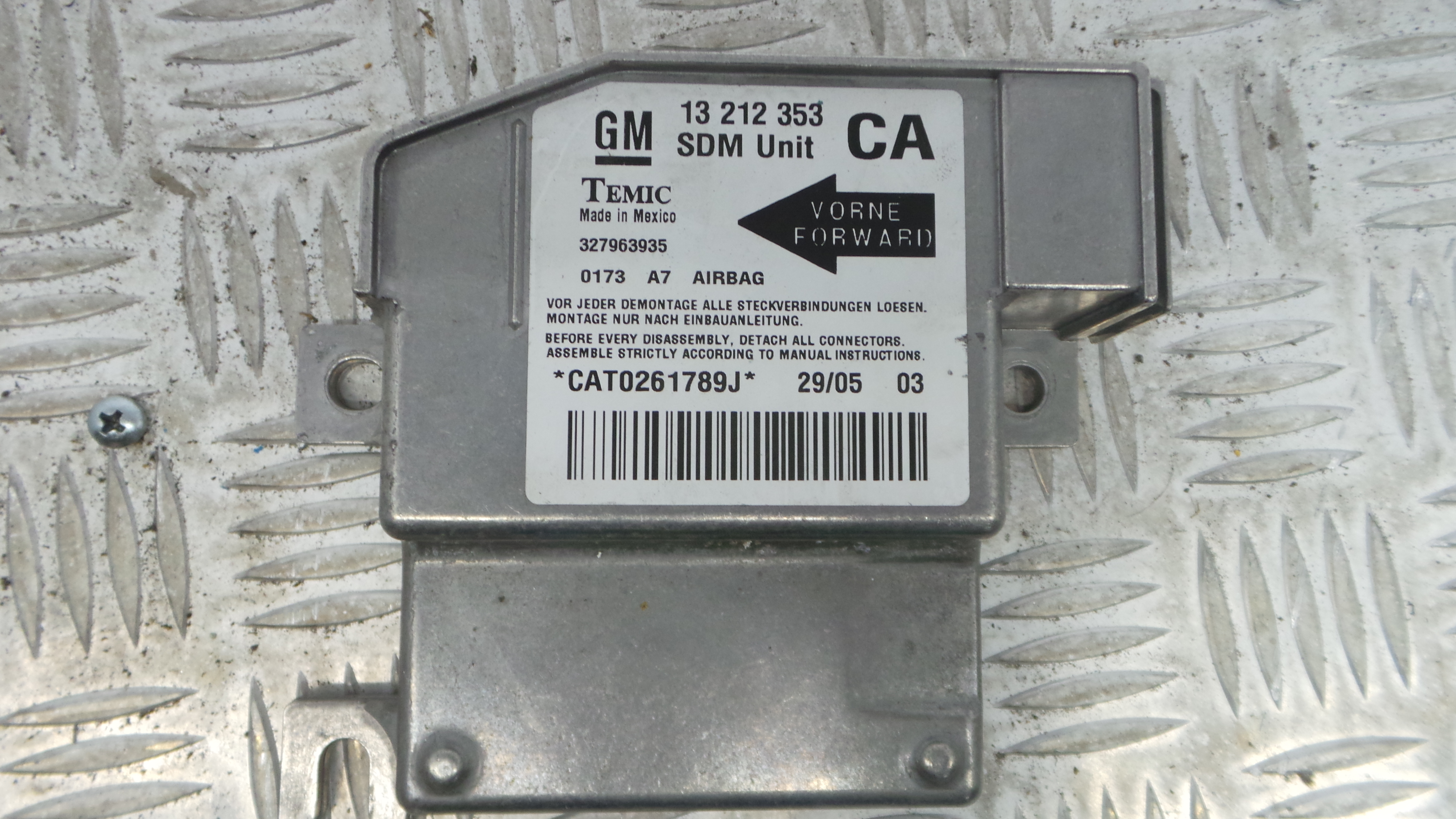 Centralina de Airbags 13212353 - OPEL CORSA C (X01)-33151903