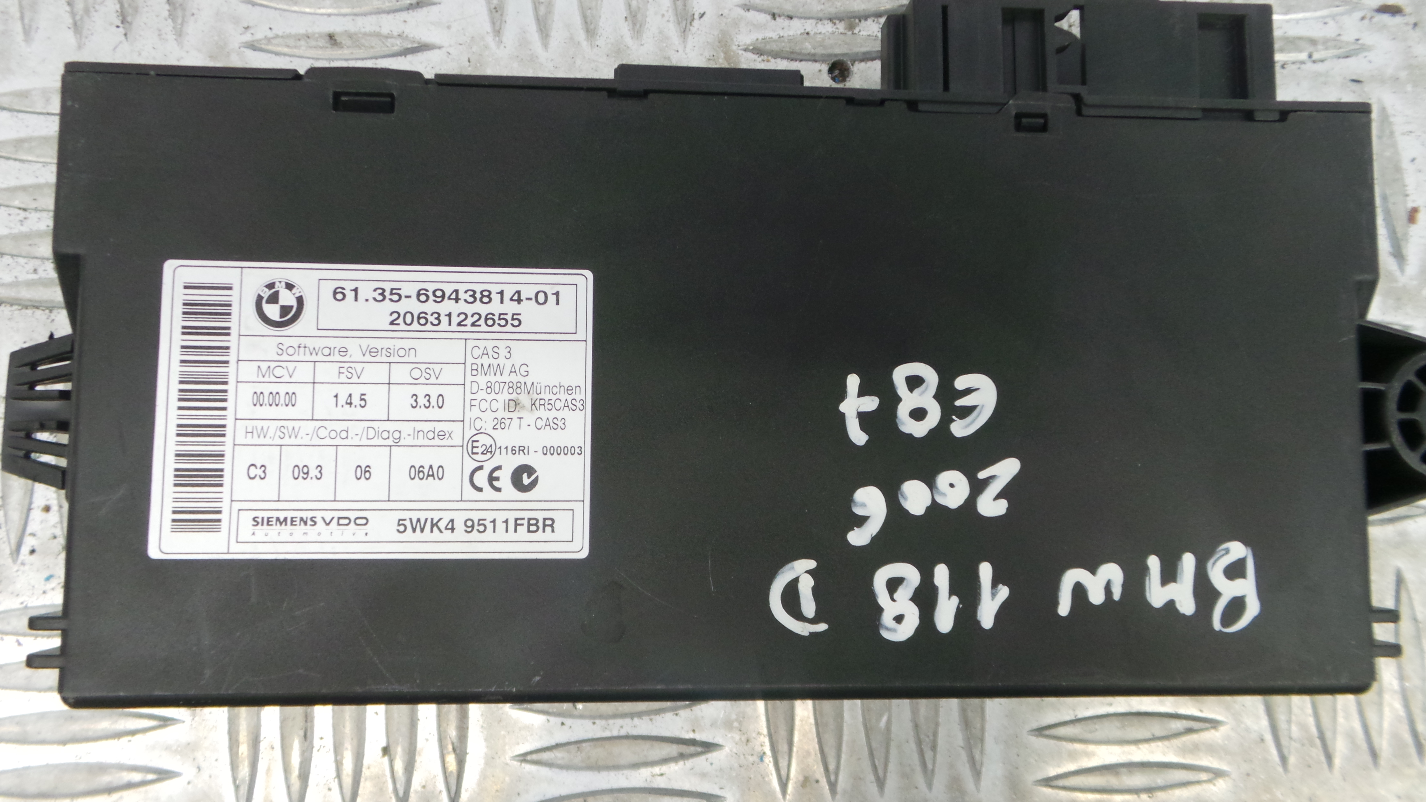 Modulo Electrónico 61.35-6943814 - BMW 1 (E87)-33158739 Modulo Electrónico 61.35-6943814 - BMW 1 (E87)-33158739